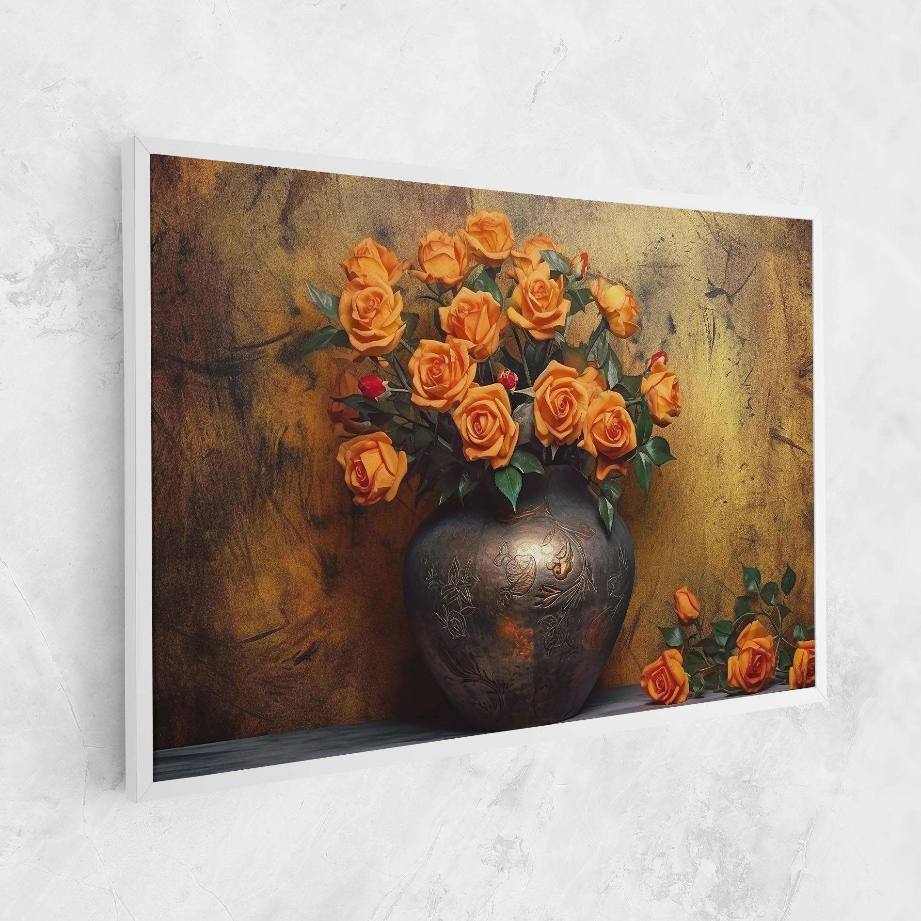 Картина на платно Orange Vintage Vase mockup 1