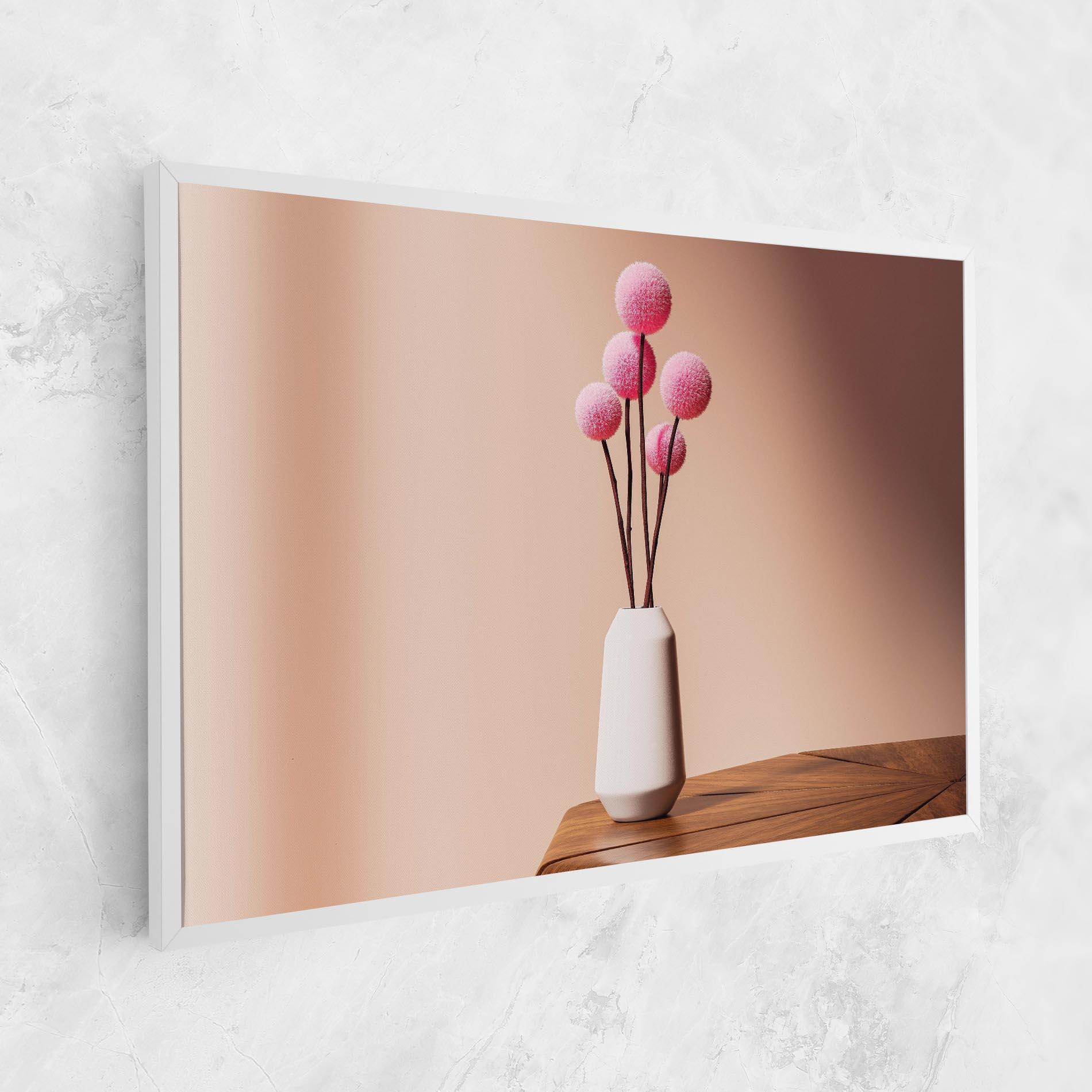 Картина на платно Pink Circle Vase mockup 1