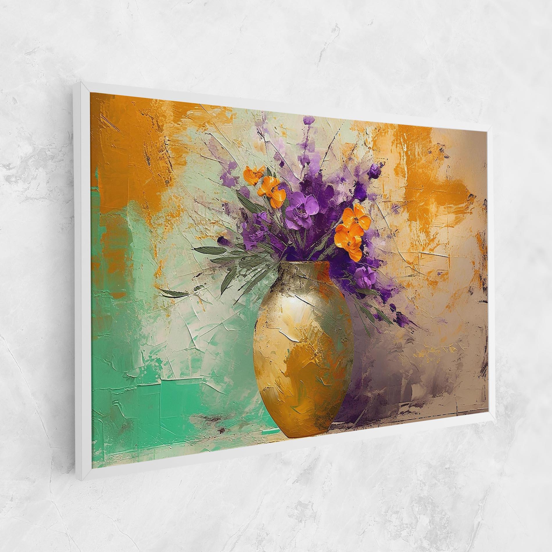 Картина на платно Purple Orange Plant Vase mockup 1