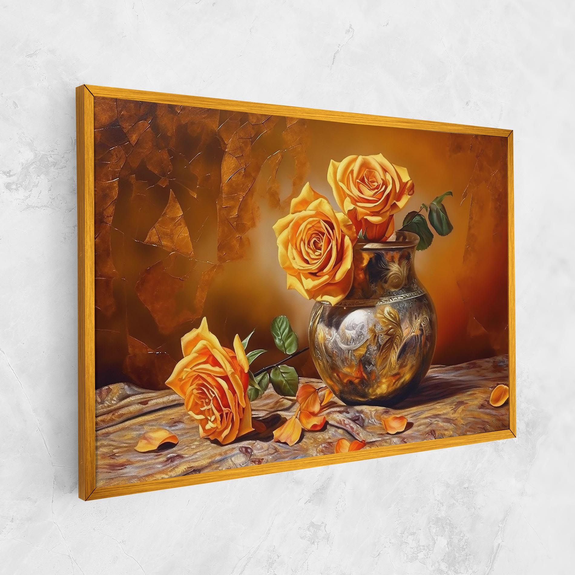 Orange Roses Vase mockup 1