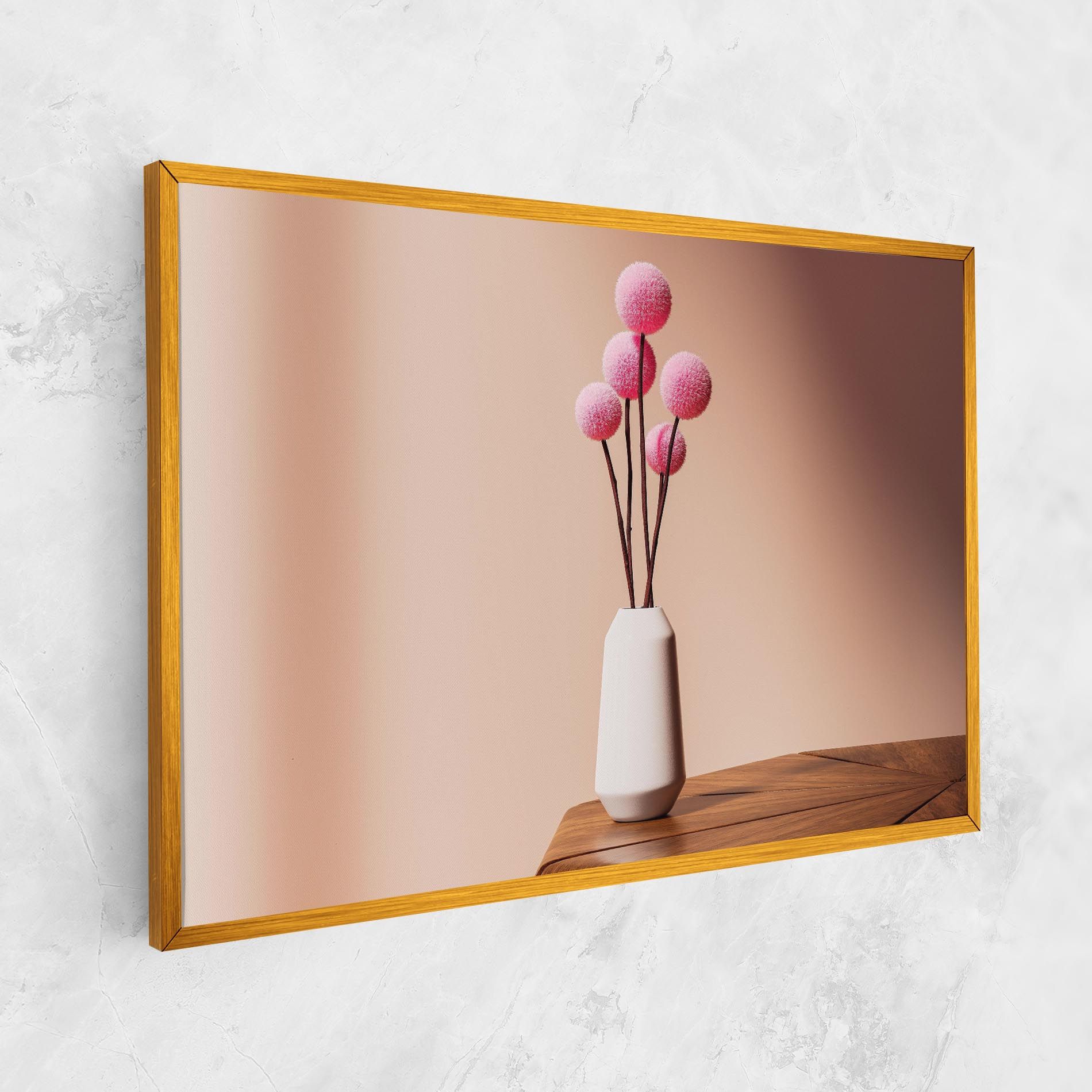 Pink Circle Vase mockup 1