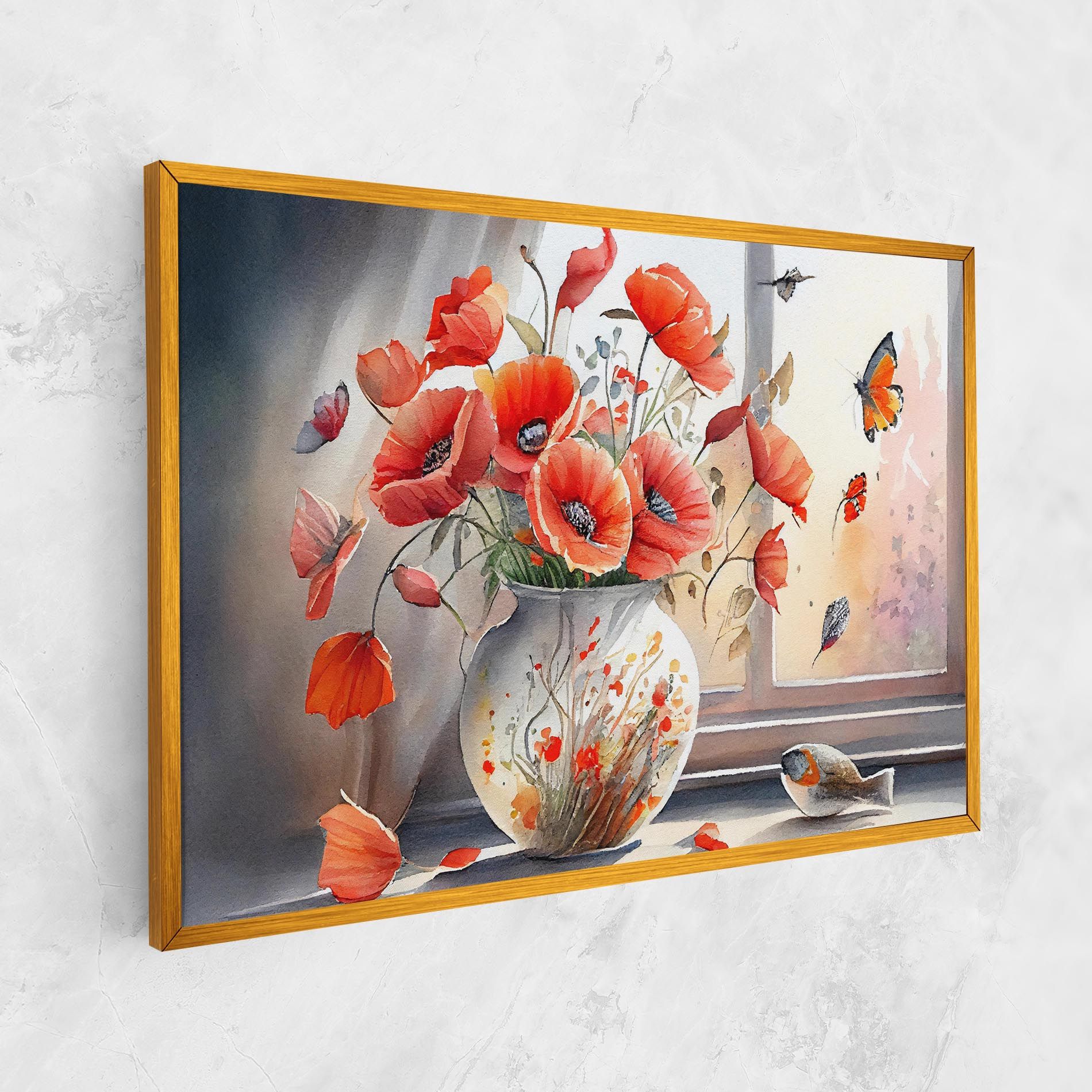 Poppies Vase mockup 1