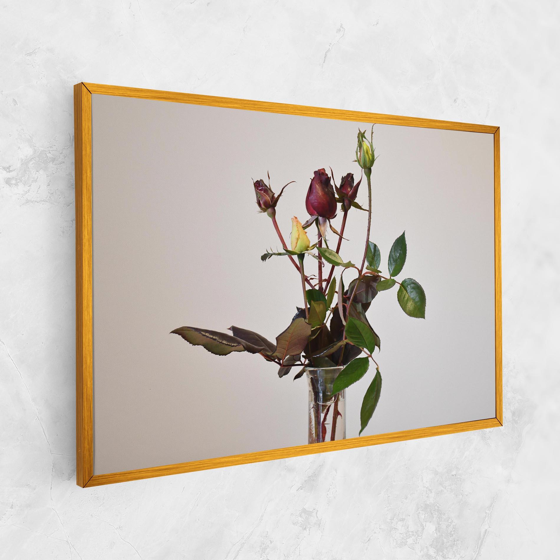 Картина на платно Roses Vase mockup 1