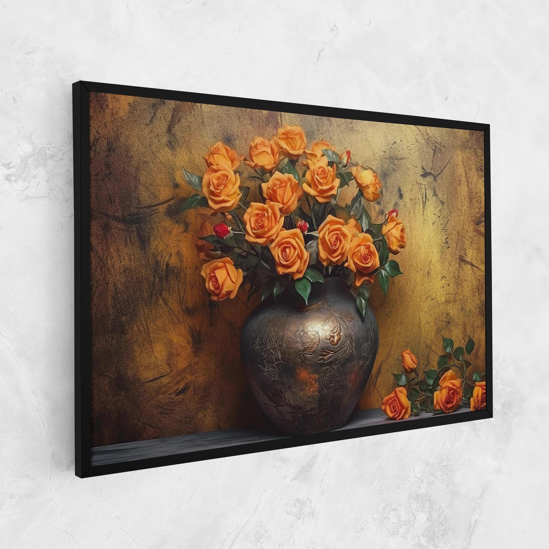 Картина на платно Orange Vintage Vase mockup 1