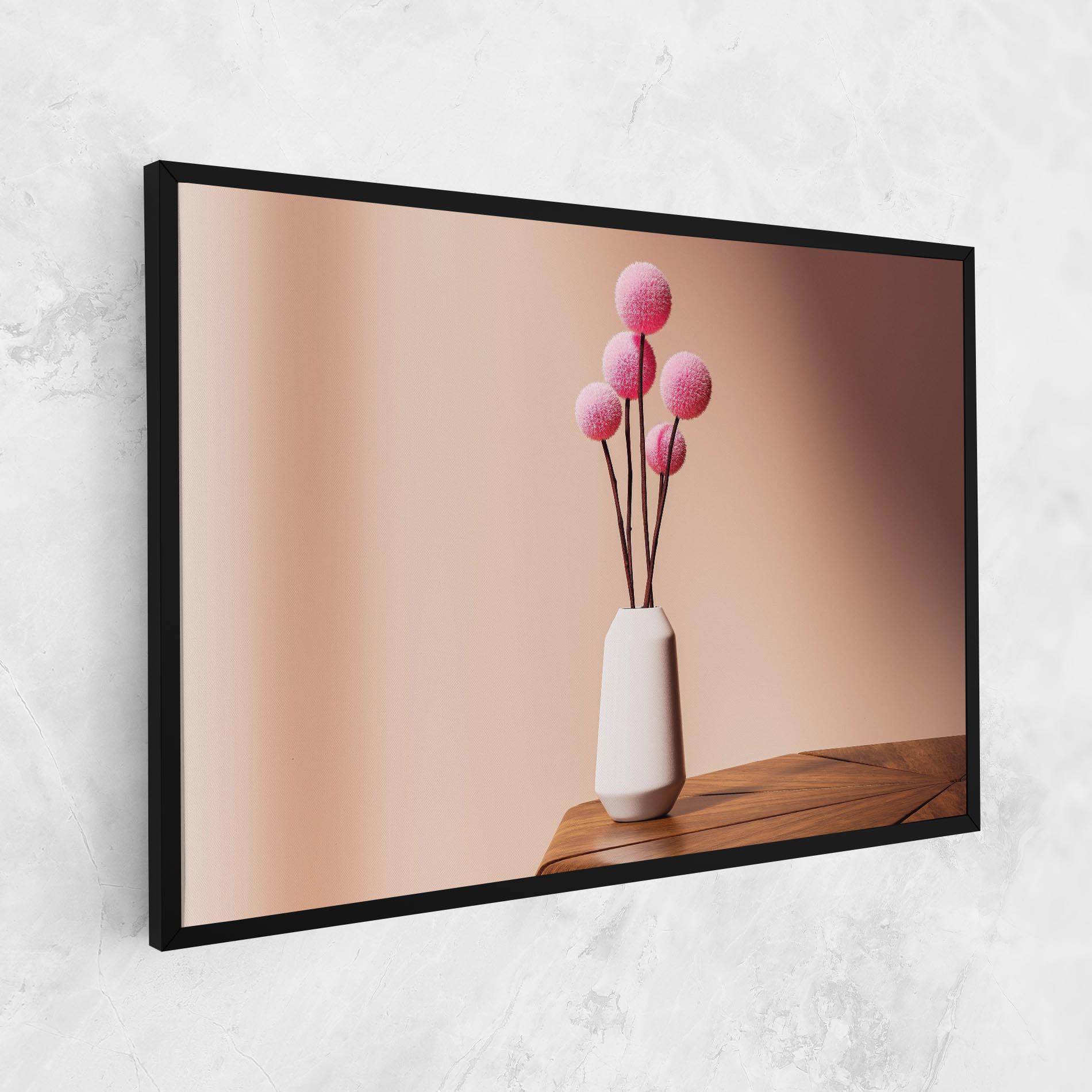 Картина на платно Pink Circle Vase mockup 1
