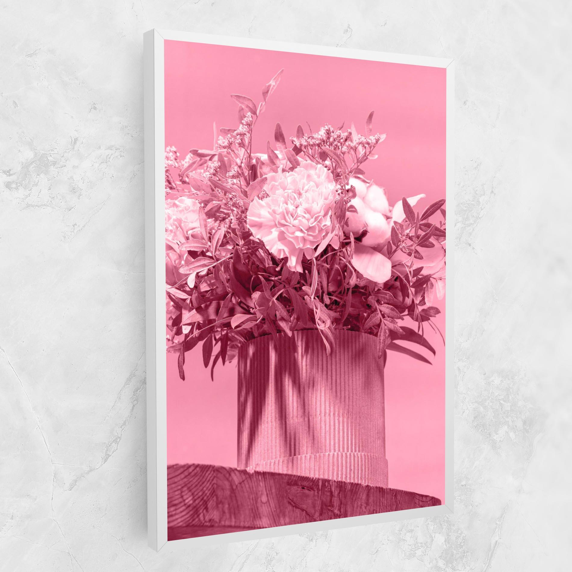 Картина на платно Pink Light Vase mockup 1