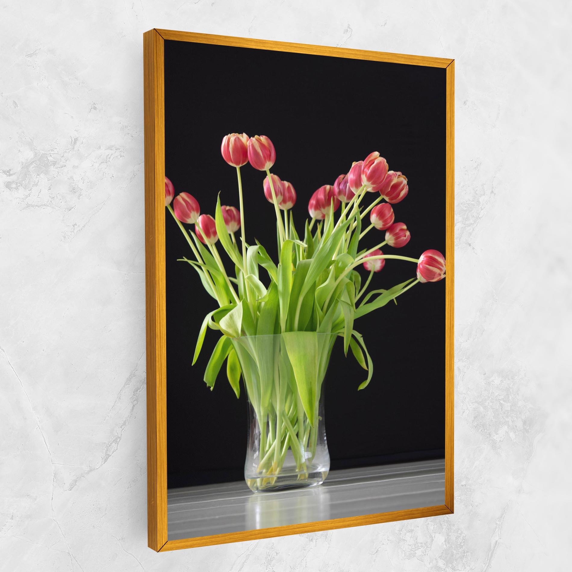Картина на платно Tiny Tulips Vase mockup 1