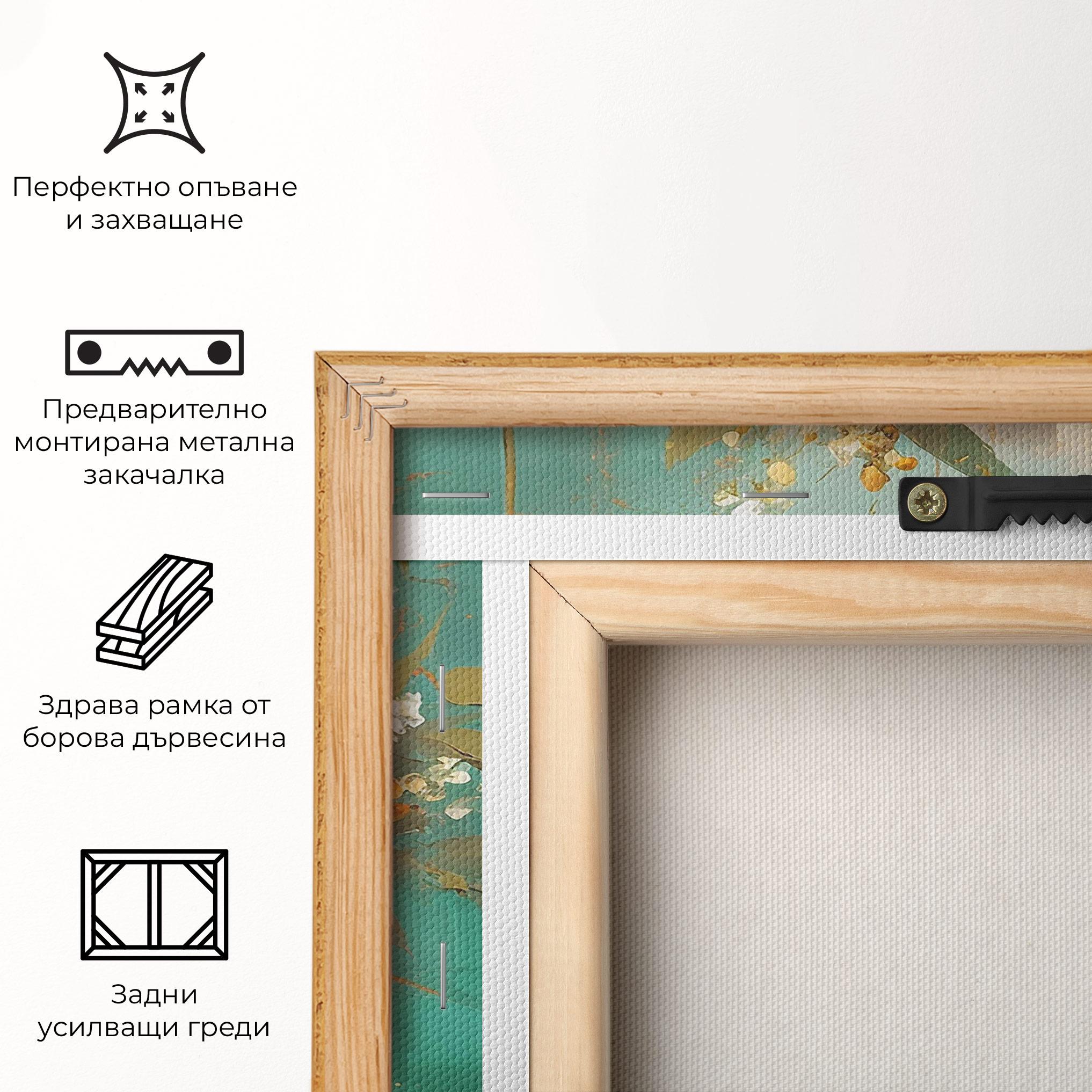 Картина на платно Grey Vase Orange mockup 5