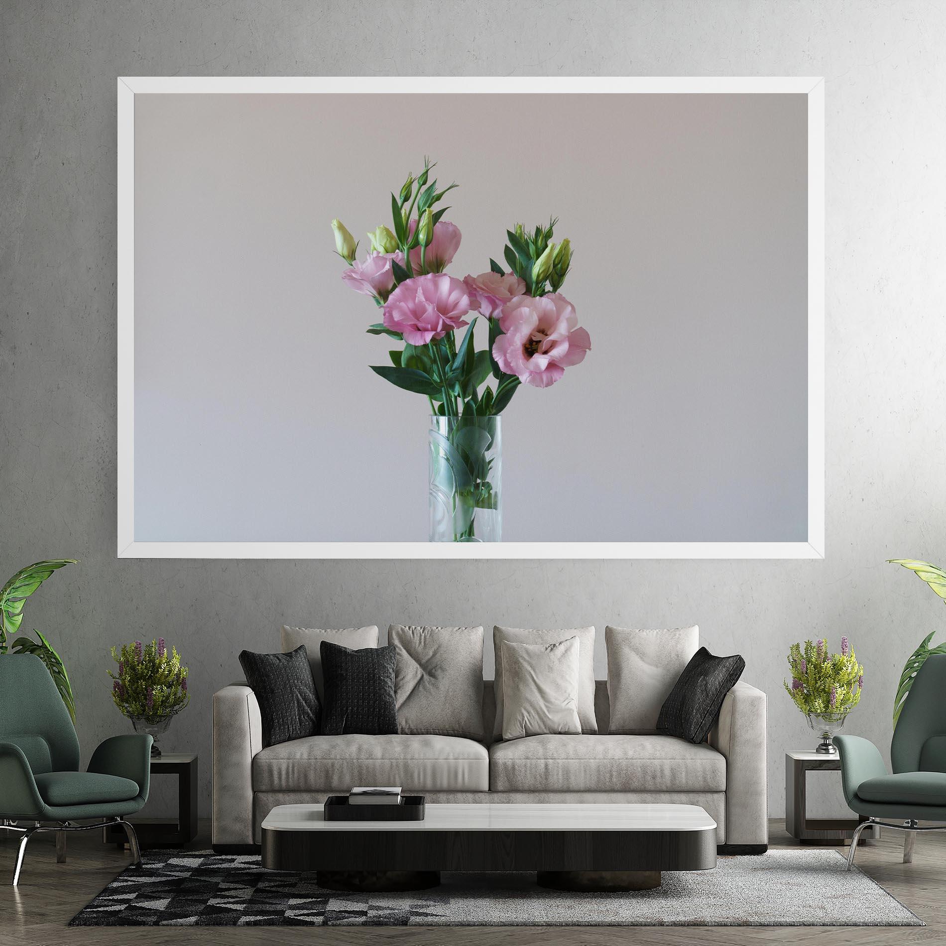 Картина на платно Pretty Pink Flower Vase mockup 7