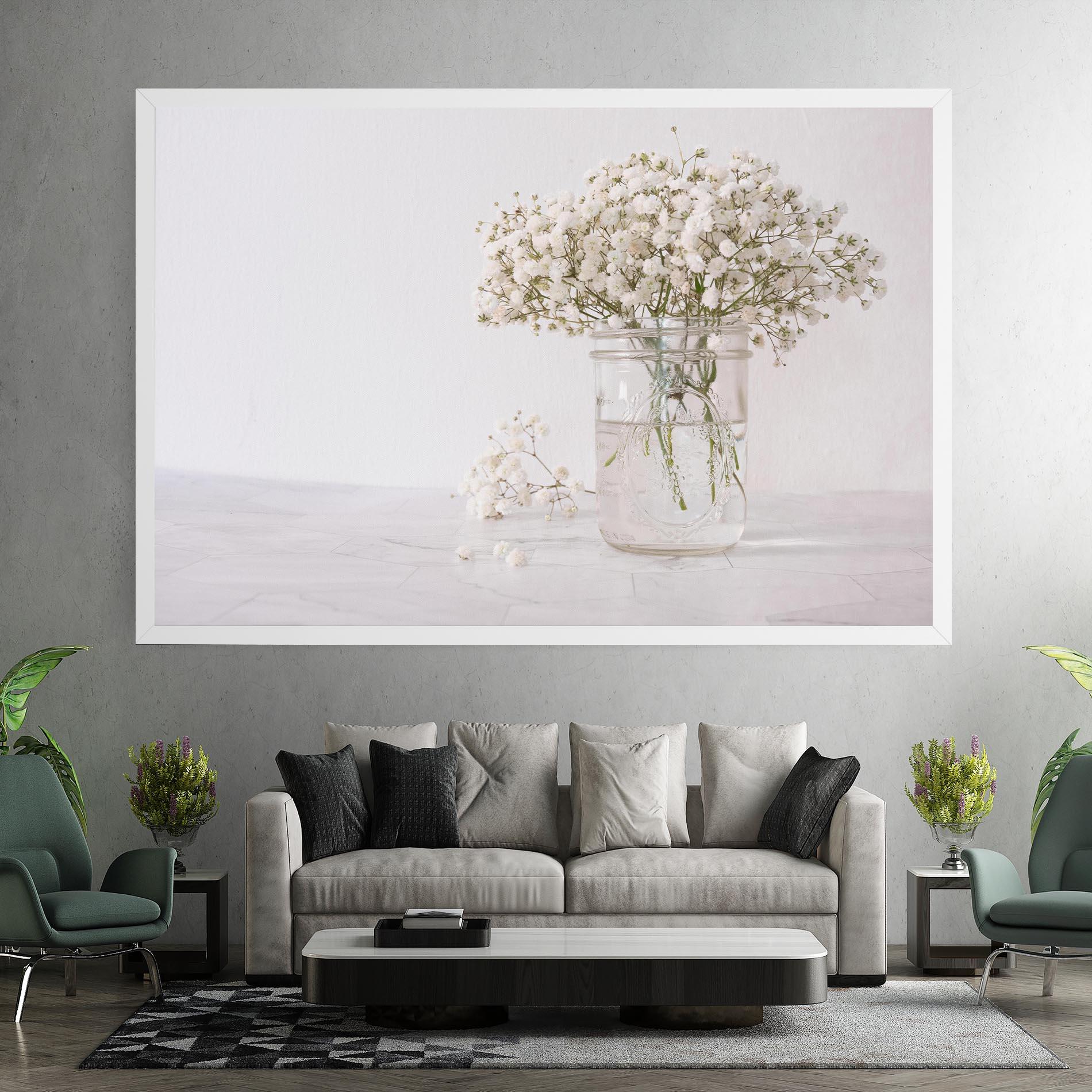 Картина на платно White Tiny Flower Vase mockup 7