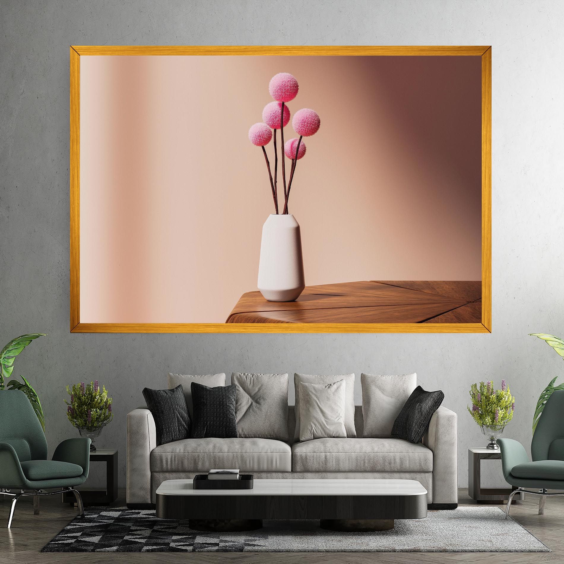 Pink Circle Vase mockup 7