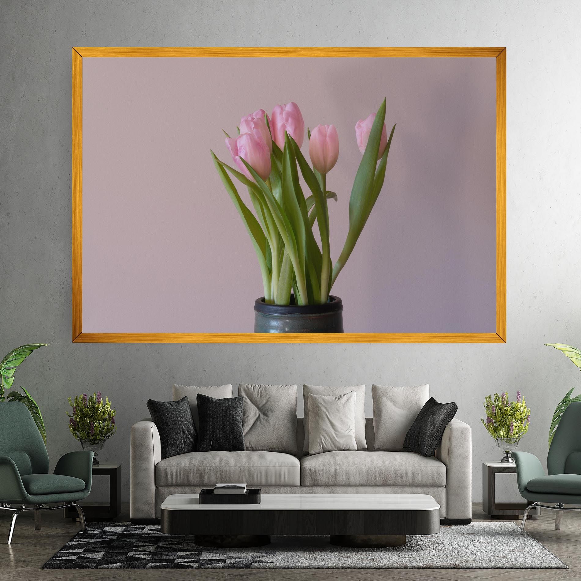 Pink Tulips Vase mockup 7