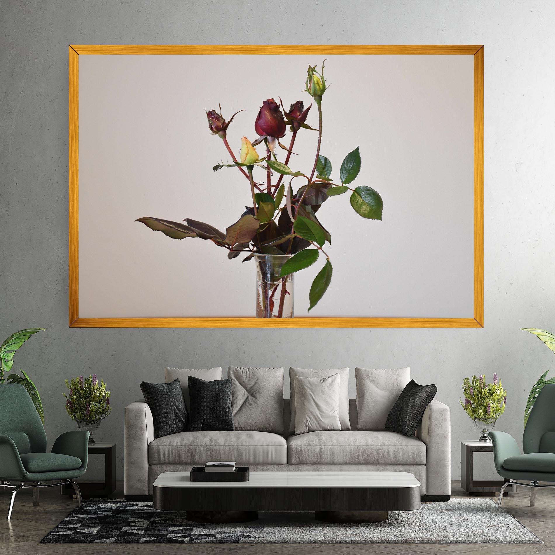 Картина на платно Roses Vase mockup 7