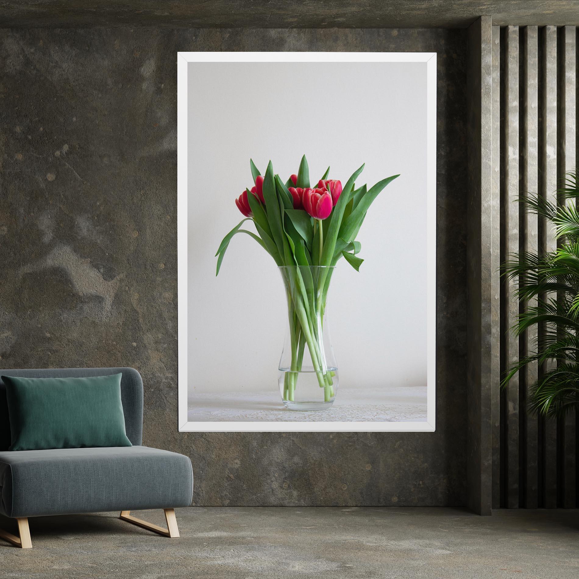 Картина на платно Pretty Tulips Vase mockup 7