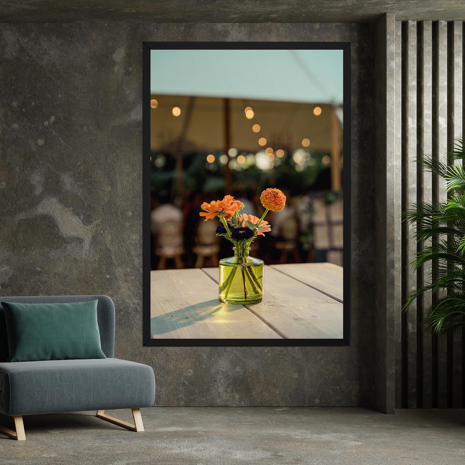 Orange Flowers Vase mockup 7