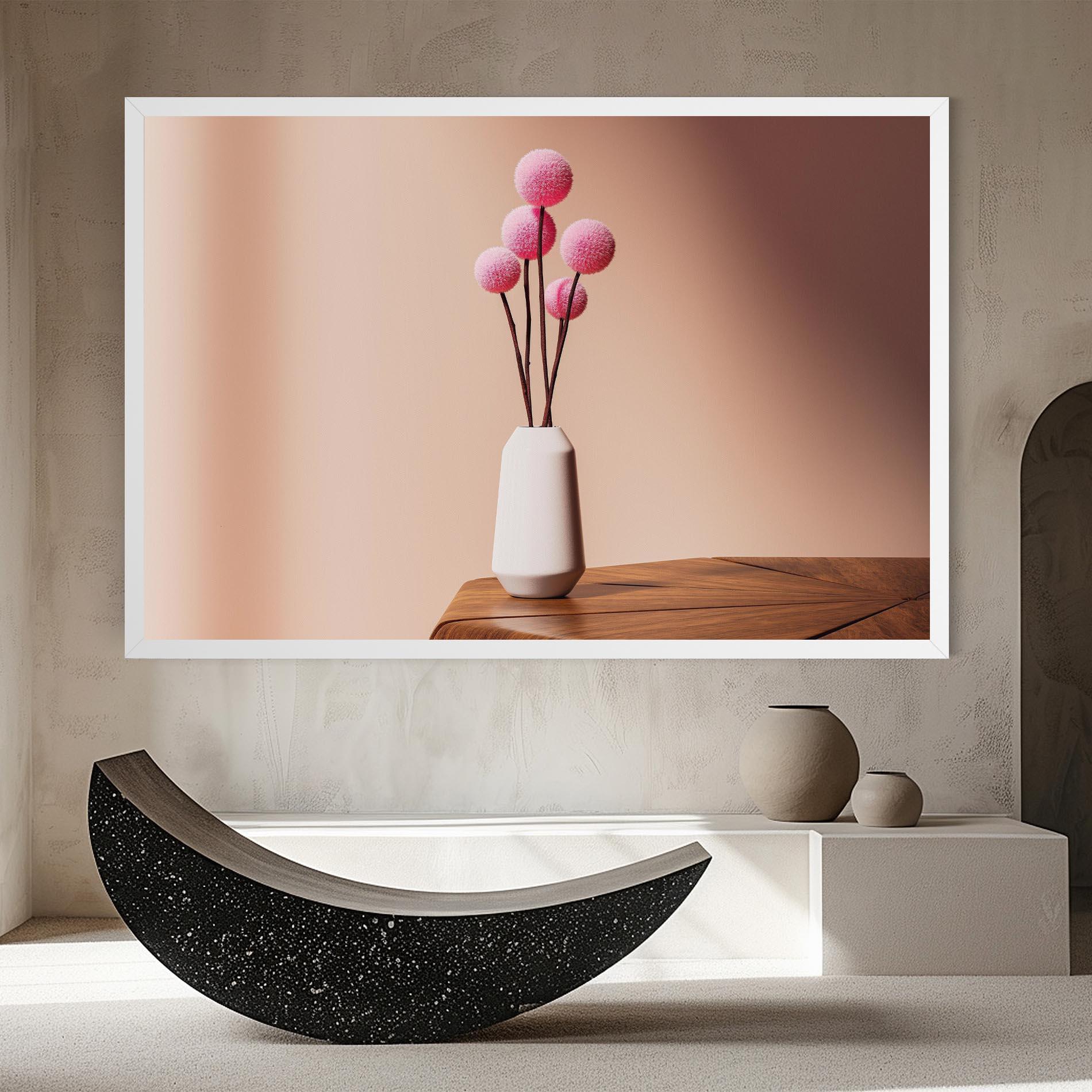 Картина на платно Pink Circle Vase mockup 8