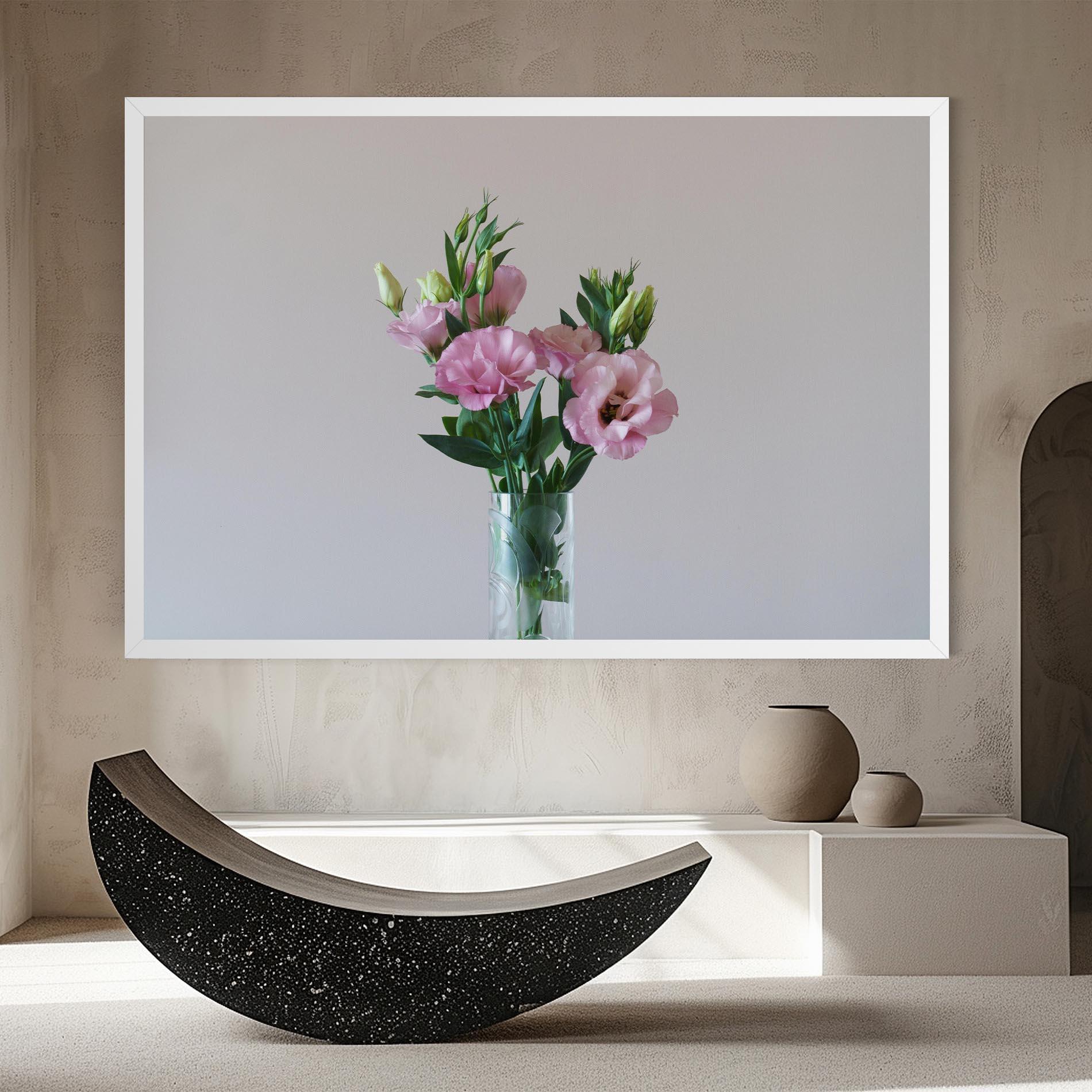 Картина на платно Pretty Pink Flower Vase mockup 8