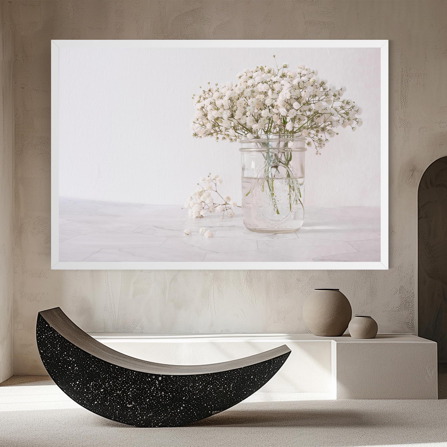 Картина на платно White Tiny Flower Vase mockup 8