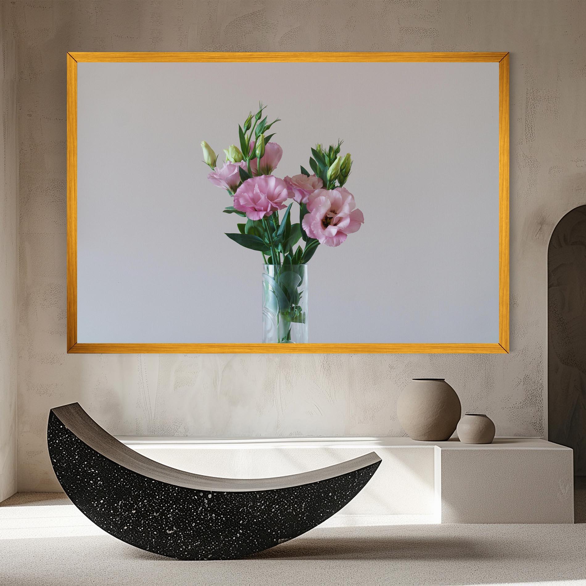 Картина на платно Pretty Pink Flower Vase mockup 8