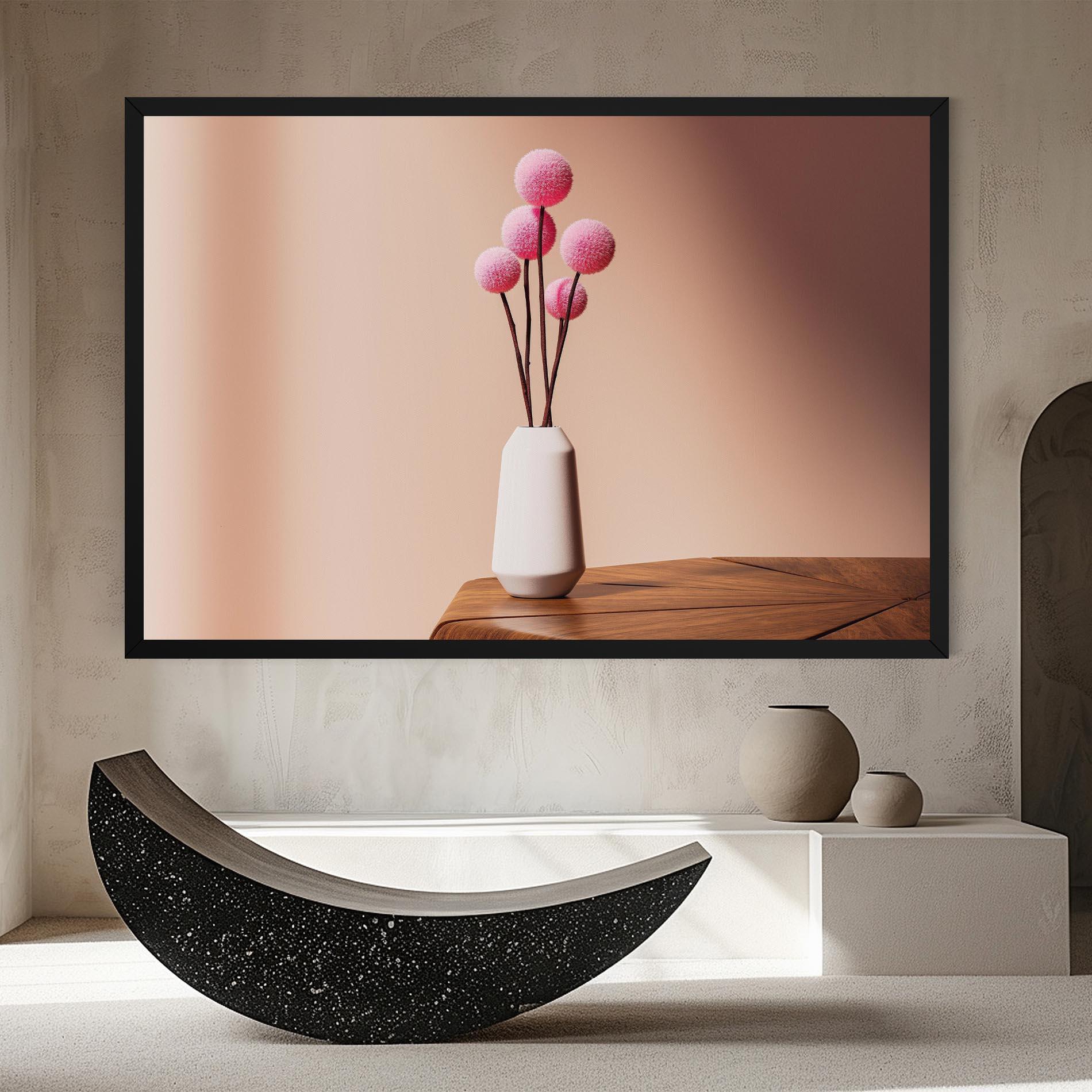 Картина на платно Pink Circle Vase mockup 8