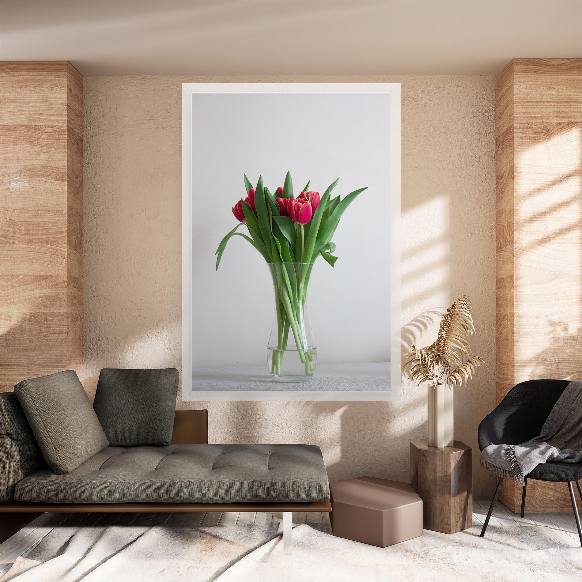 Картина на платно Pretty Tulips Vase mockup 8