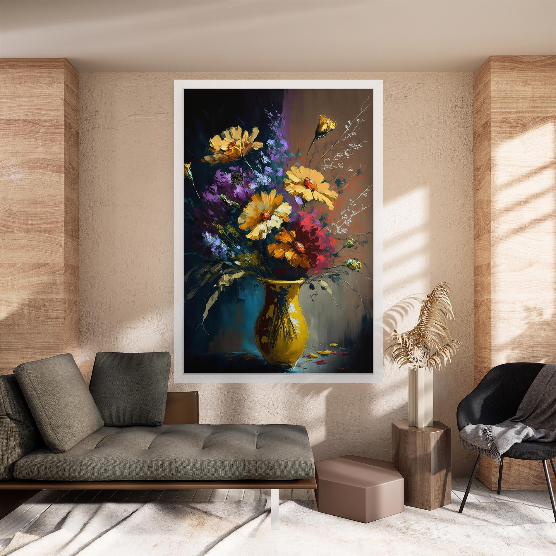 Картина на платно Yellow Art Vase mockup 8