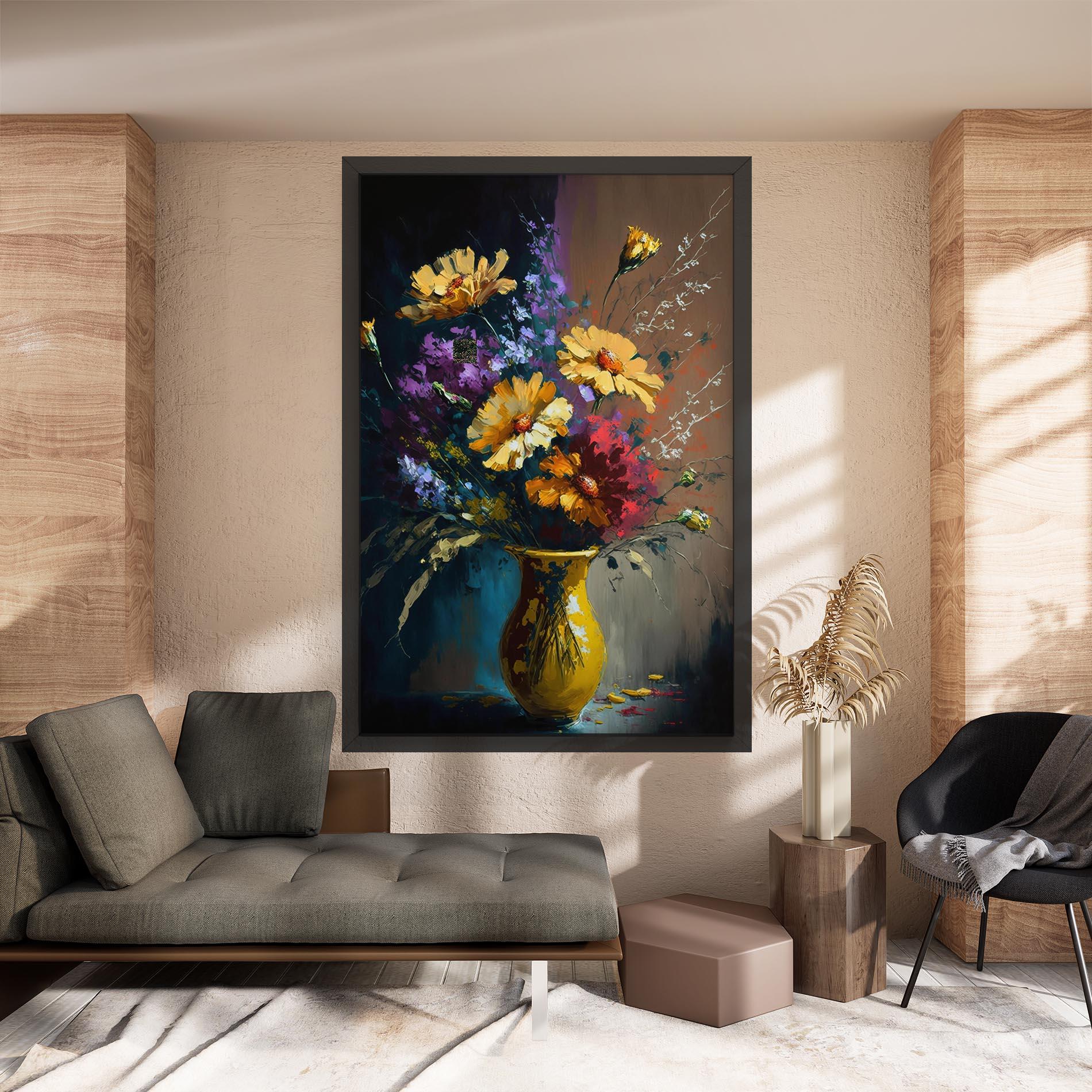 Картина на платно Yellow Art Vase mockup 8