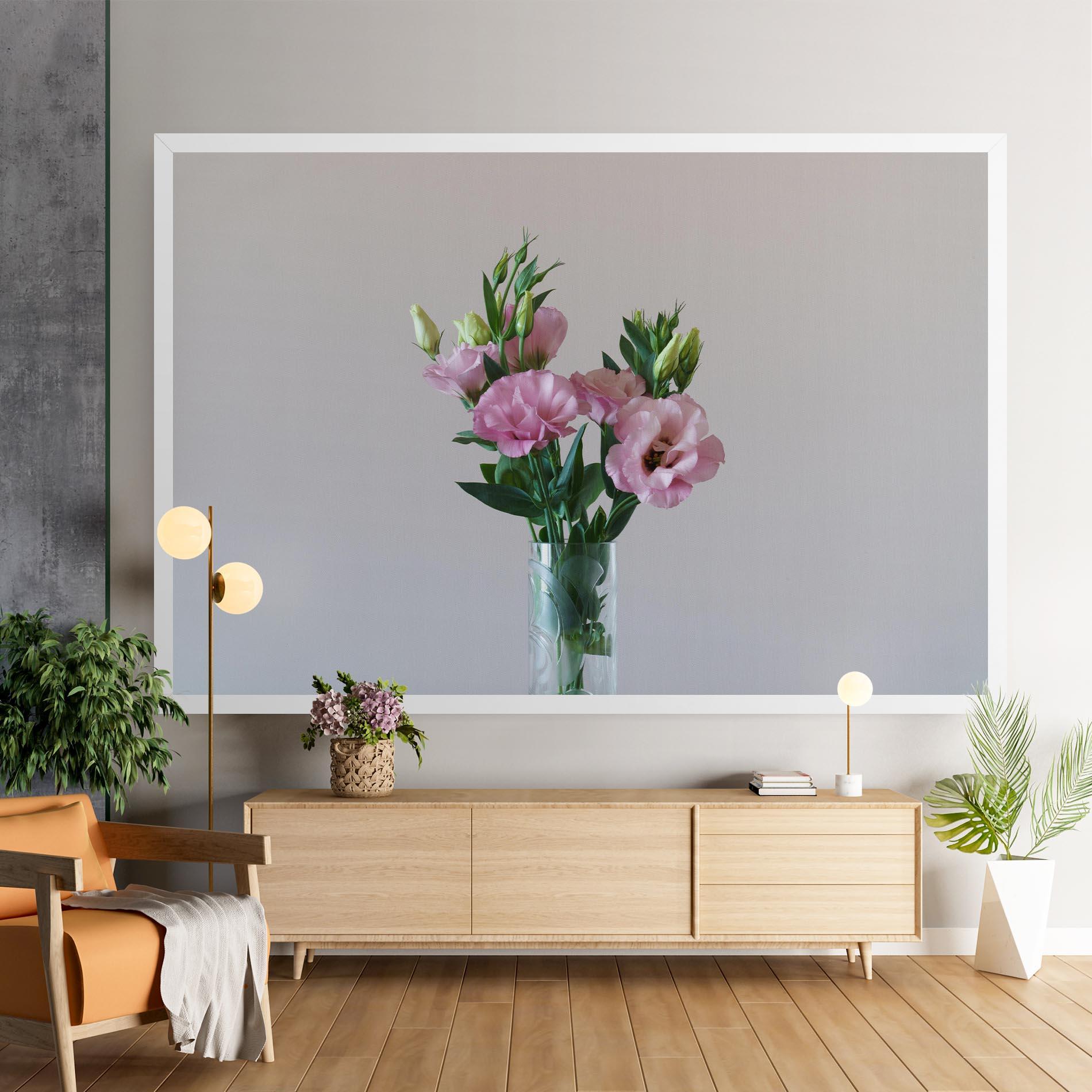 Картина на платно Pretty Pink Flower Vase mockup 9