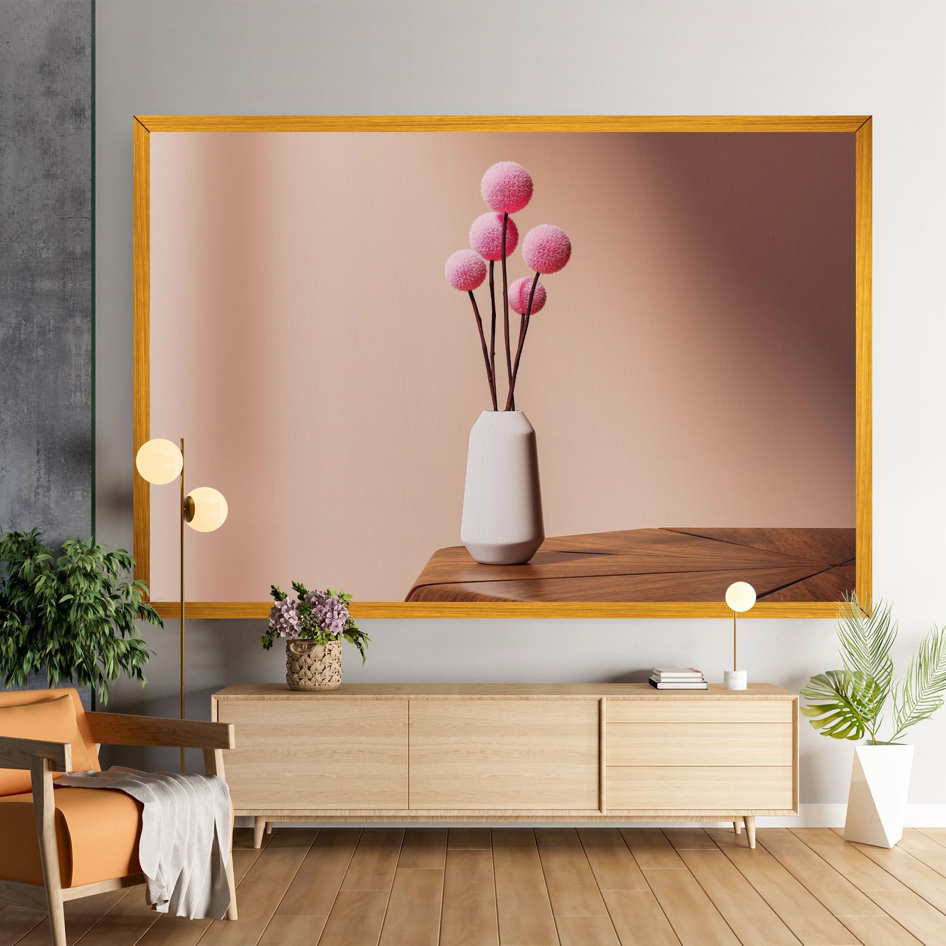 Картина на платно Pink Circle Vase mockup 9