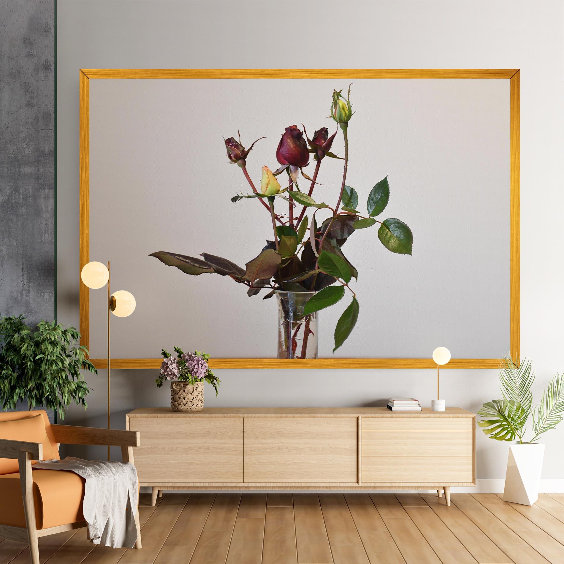 Картина на платно Roses Vase mockup 9