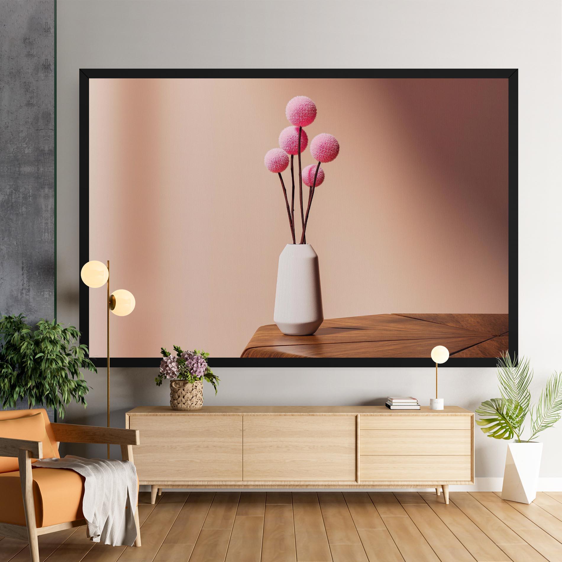 Картина на платно Pink Circle Vase mockup 9