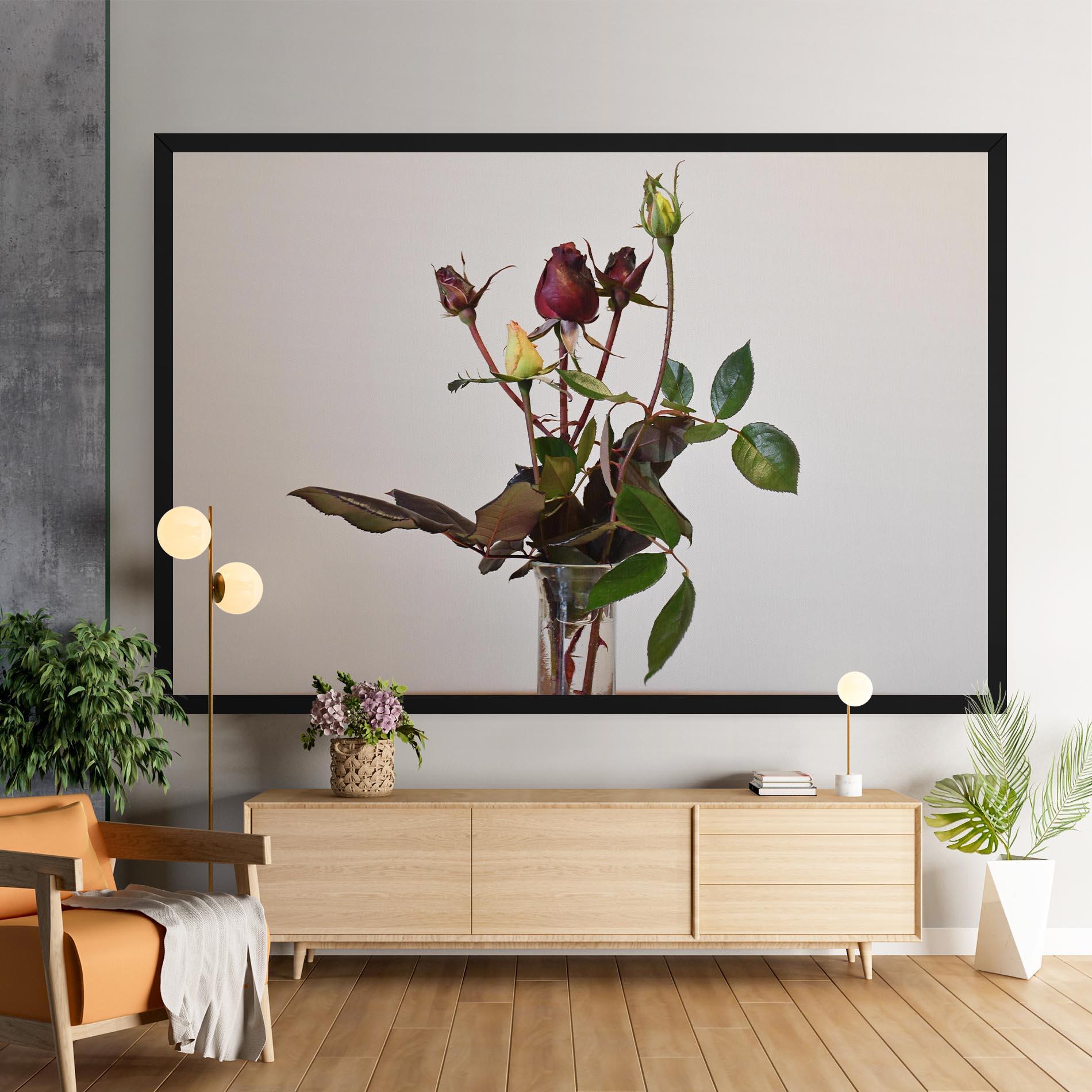 Картина на платно Roses Vase mockup 9
