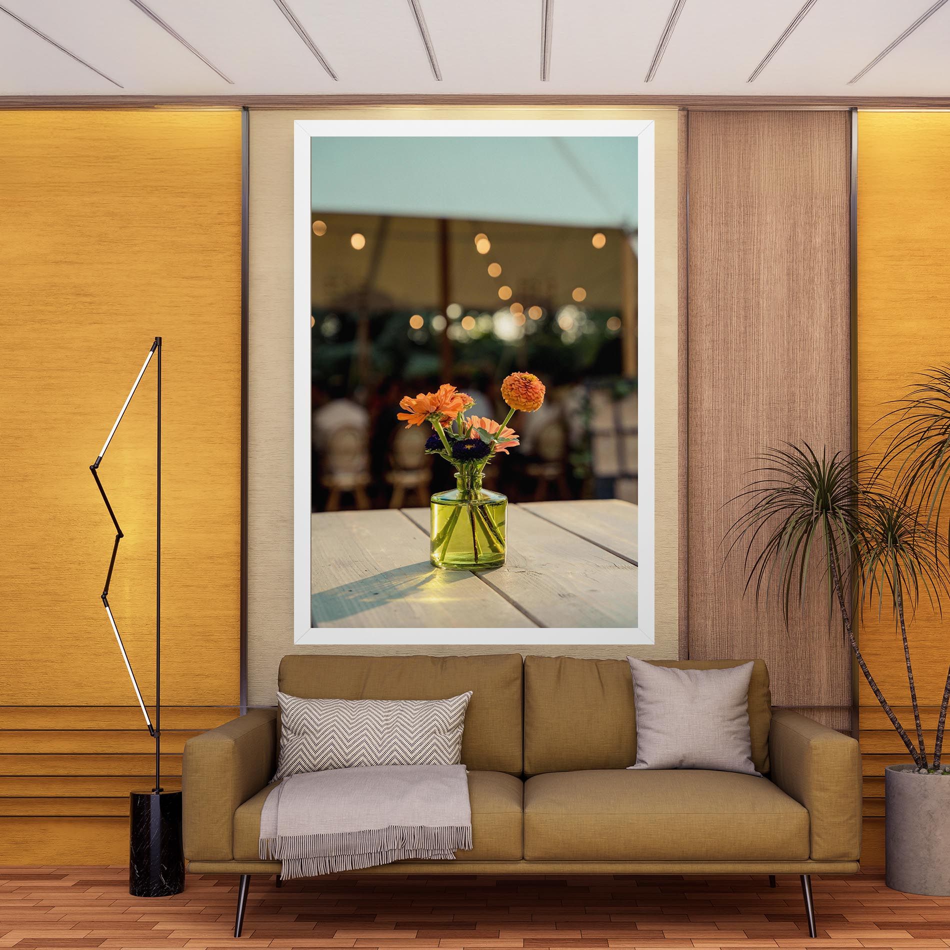 Orange Flowers Vase mockup 9