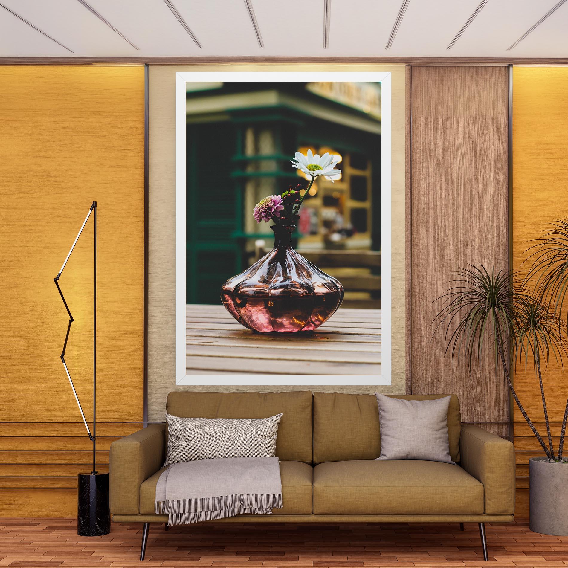 Картина на платно Pink Vase Flower mockup 9