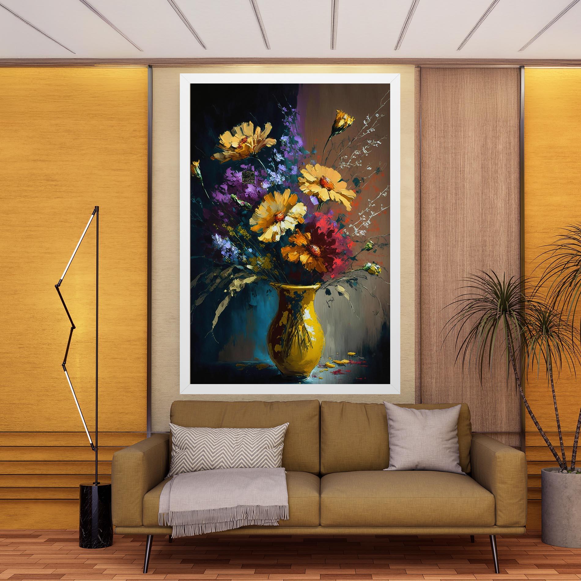 Картина на платно Yellow Art Vase mockup 9