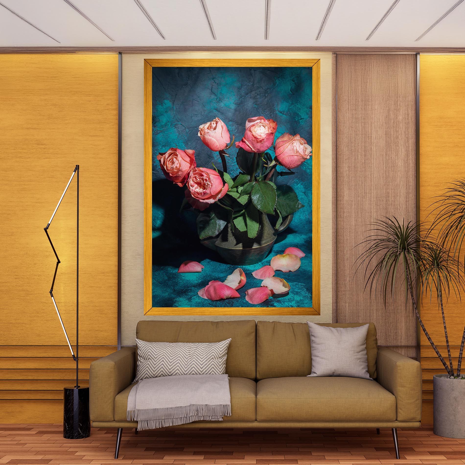 Bouquet Roses Vase mockup 9