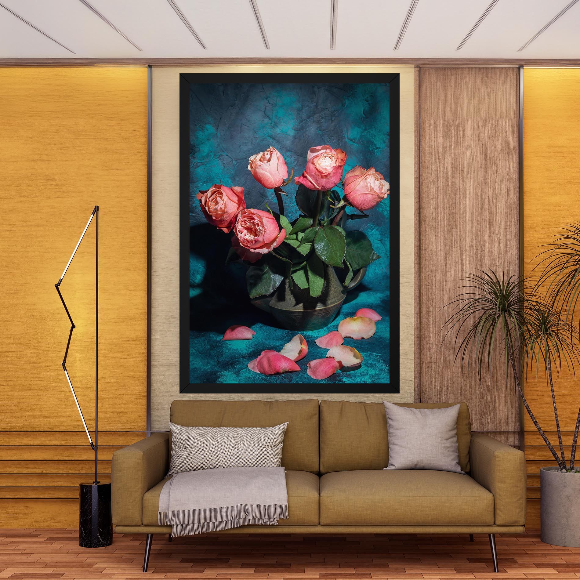 Bouquet Roses Vase mockup 9