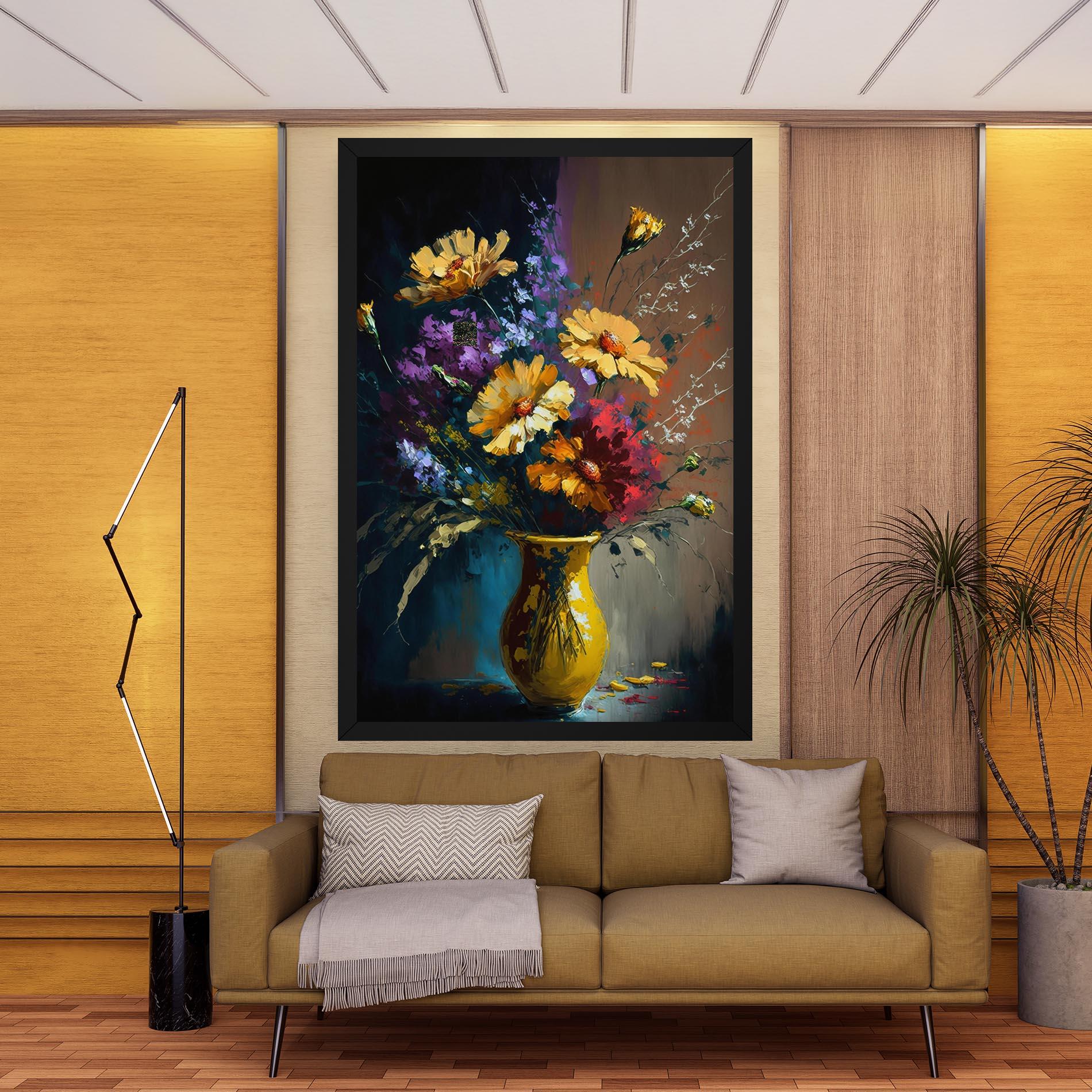 Картина на платно Yellow Art Vase mockup 9