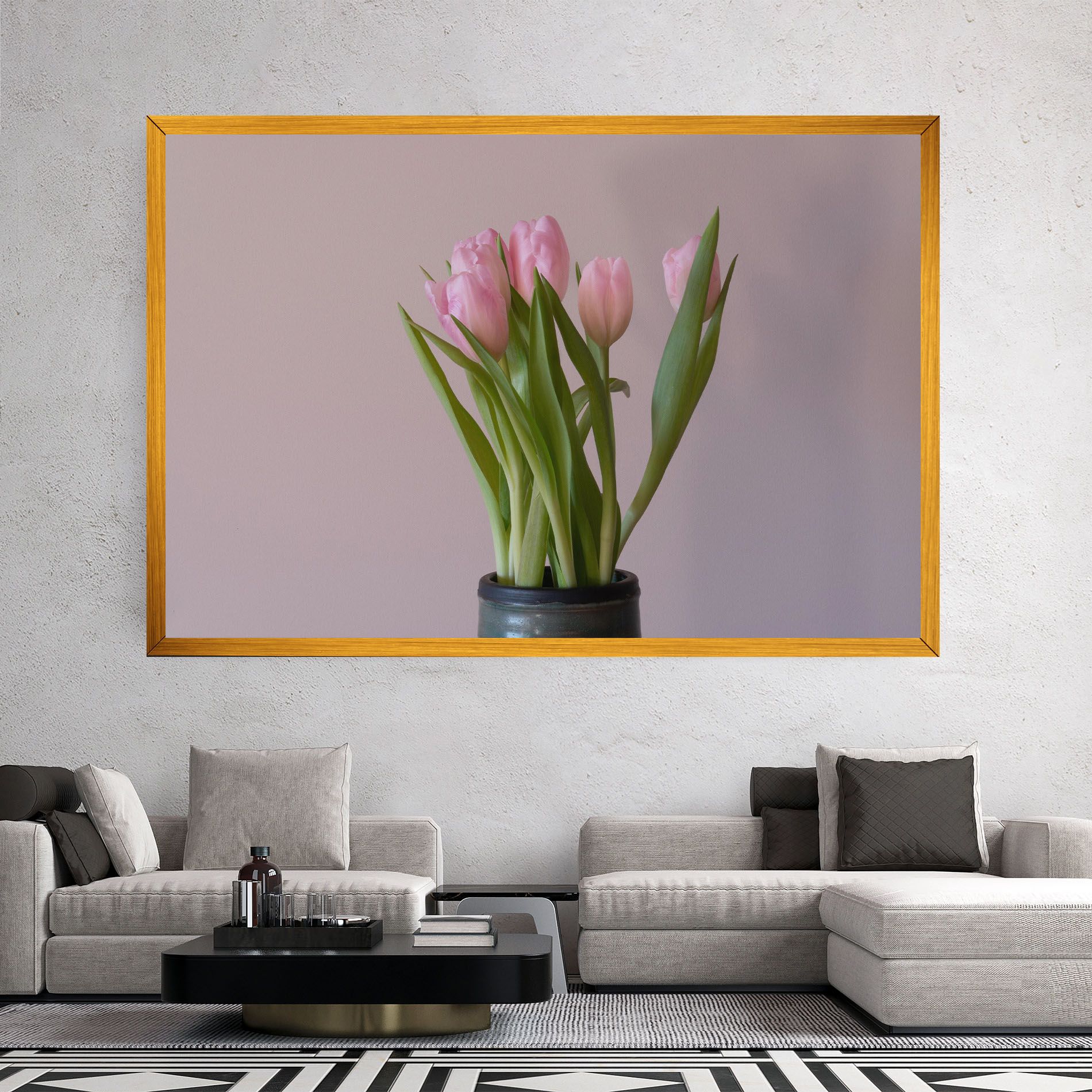 Pink Tulips Vase mockup 2