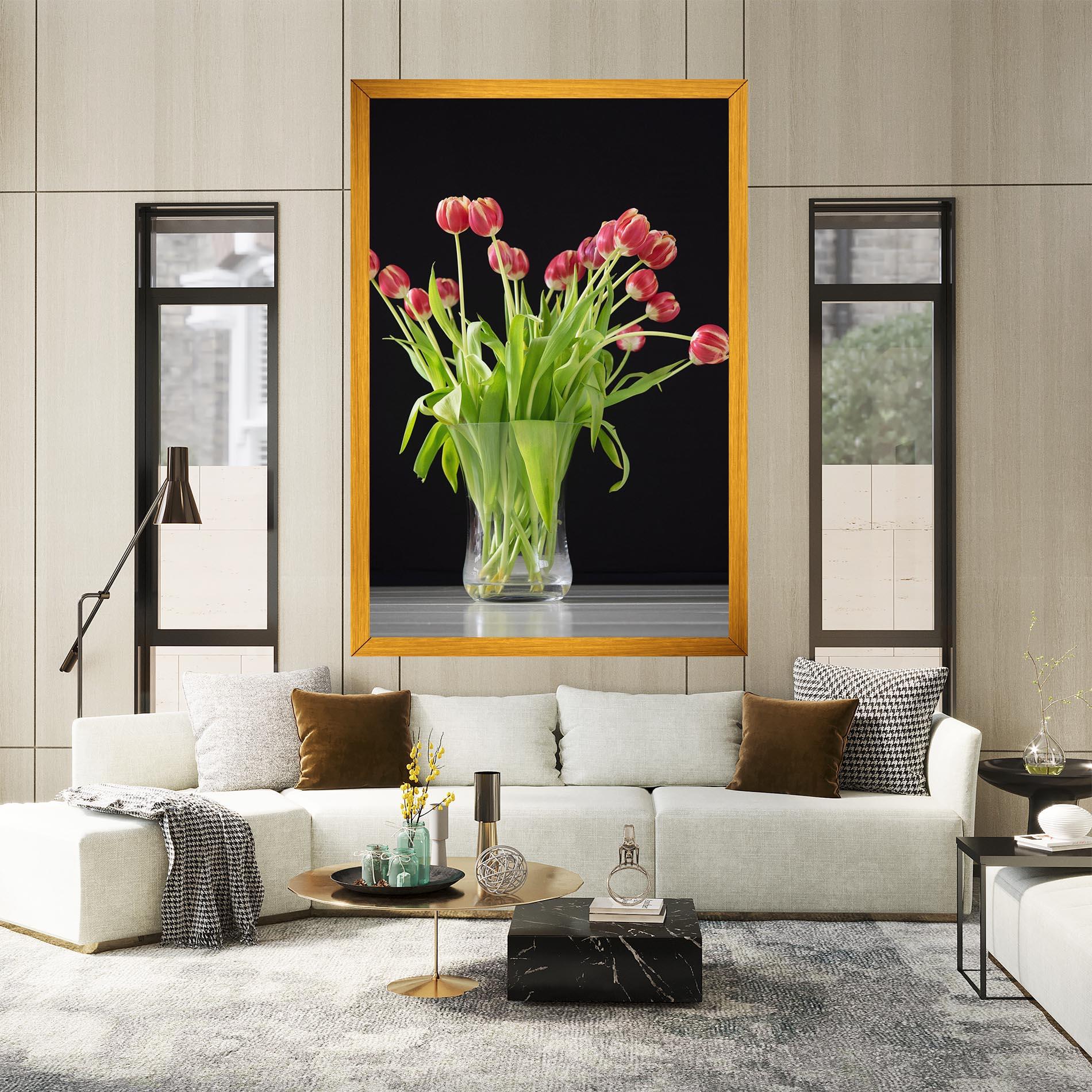 Картина на платно Tiny Tulips Vase mockup 2