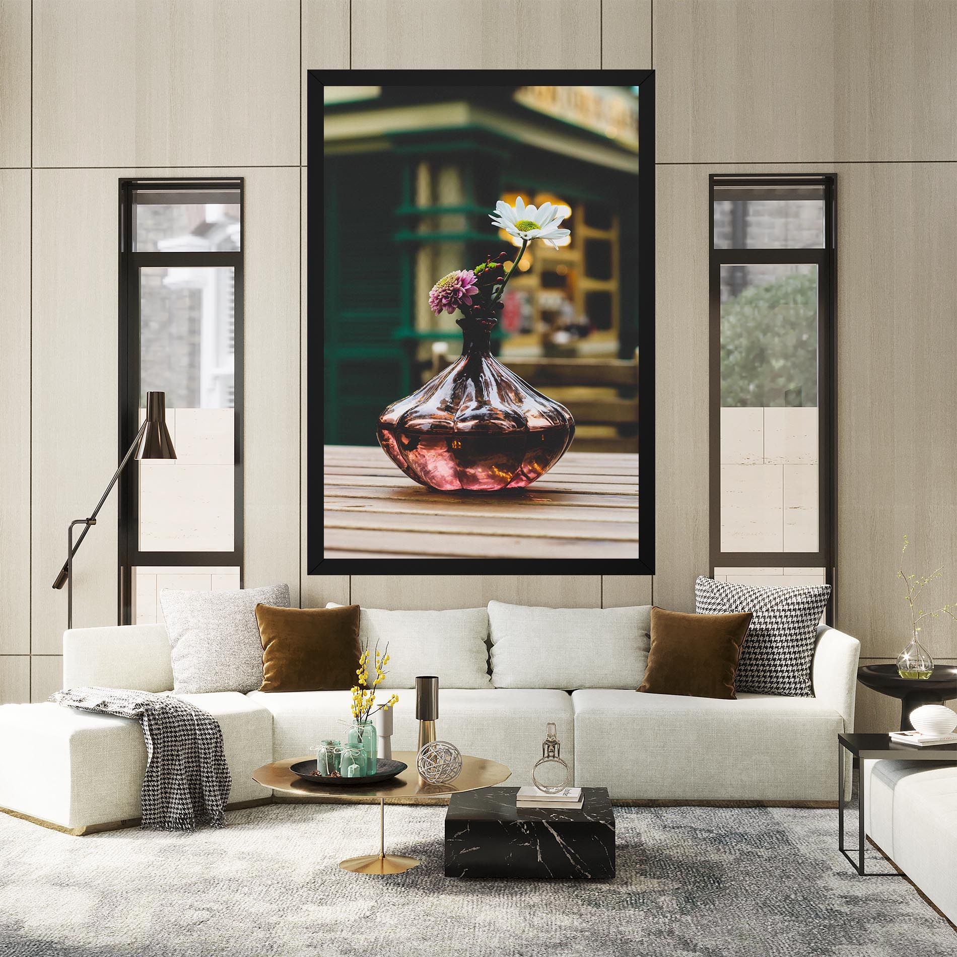 Pink Vase Flower mockup 2