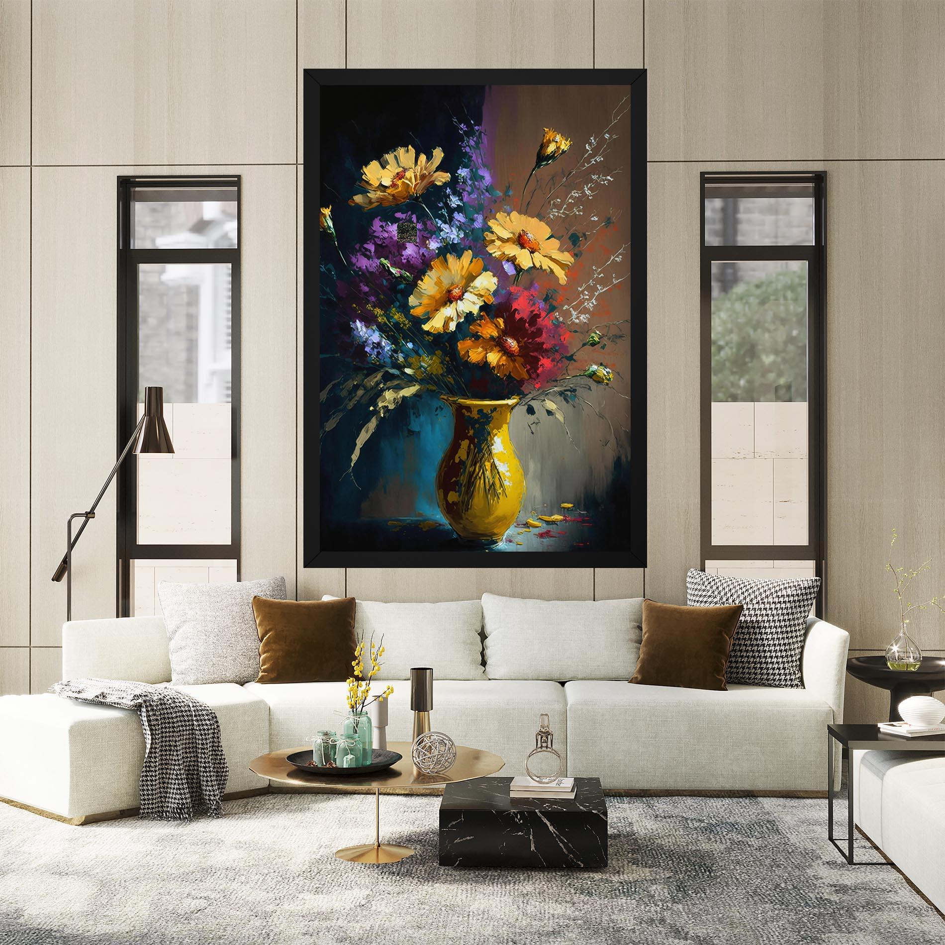 Картина на платно Yellow Art Vase mockup 2