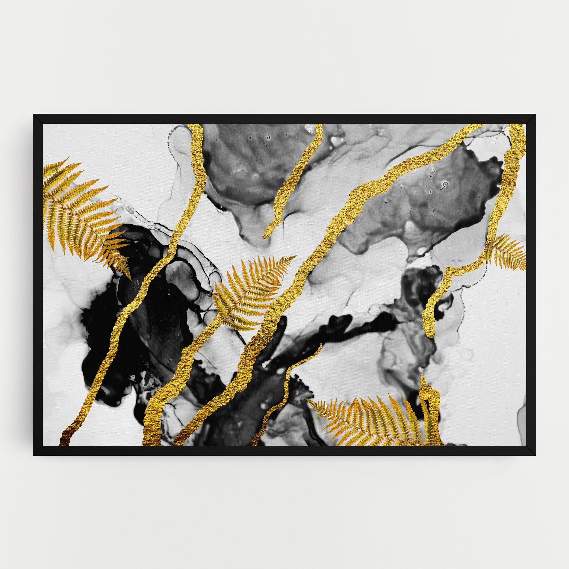Abstract Golden Leaves mockup 0