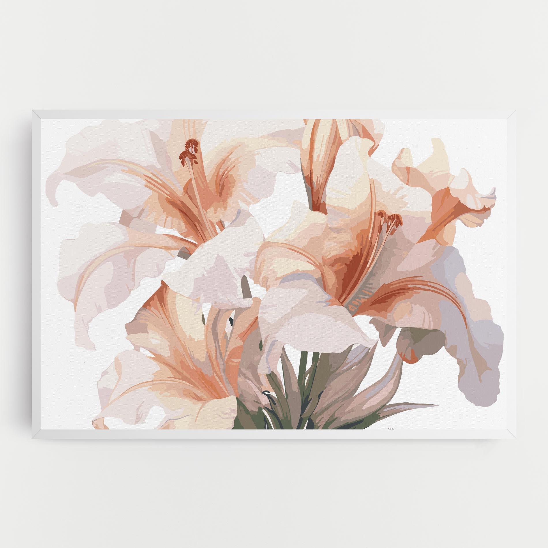 Картина на платно Light Orange Iris mockup 0
