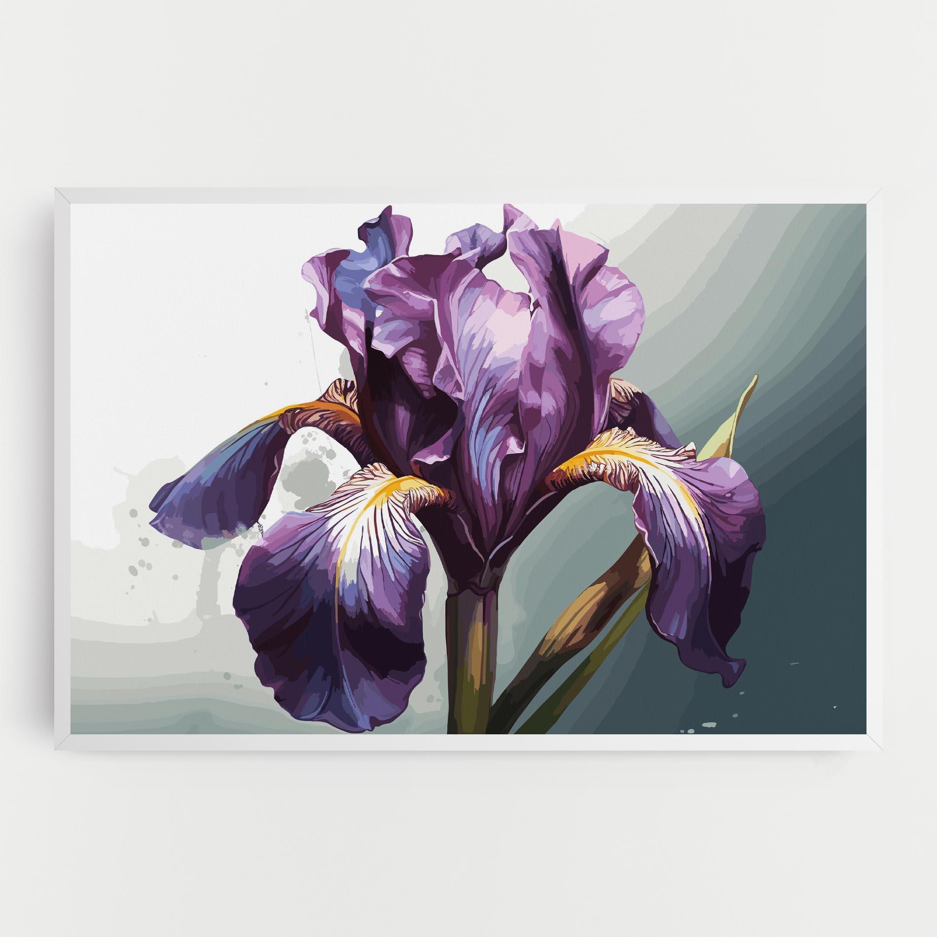 Картина на платно Purple Blue Iris mockup 0