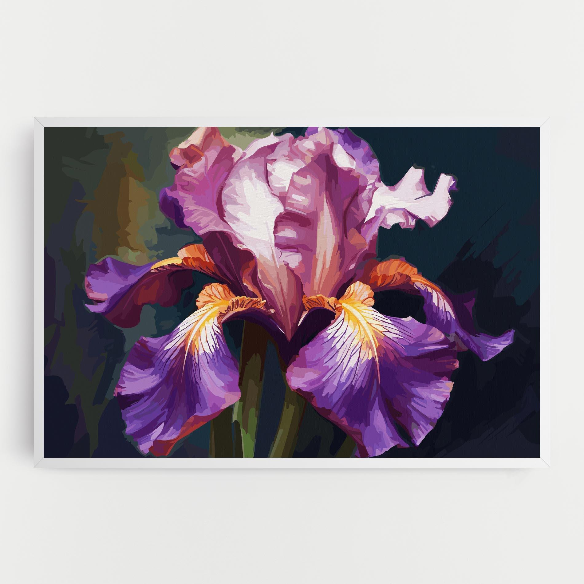 Картина на платно Purple Orange Iris Art mockup 0