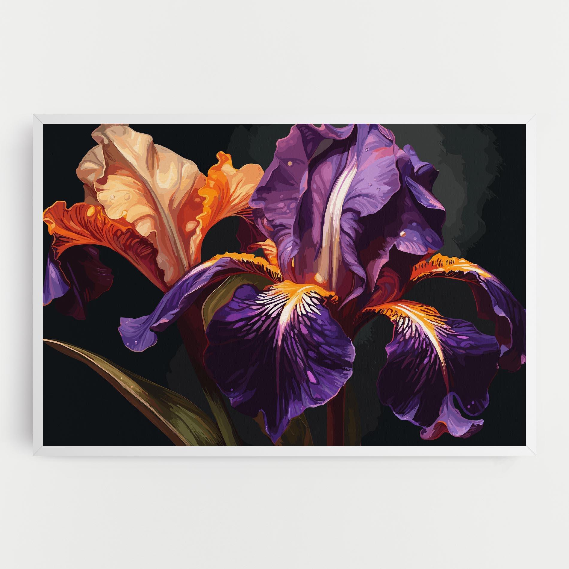 Картина на платно Purple Orange Iris mockup 0