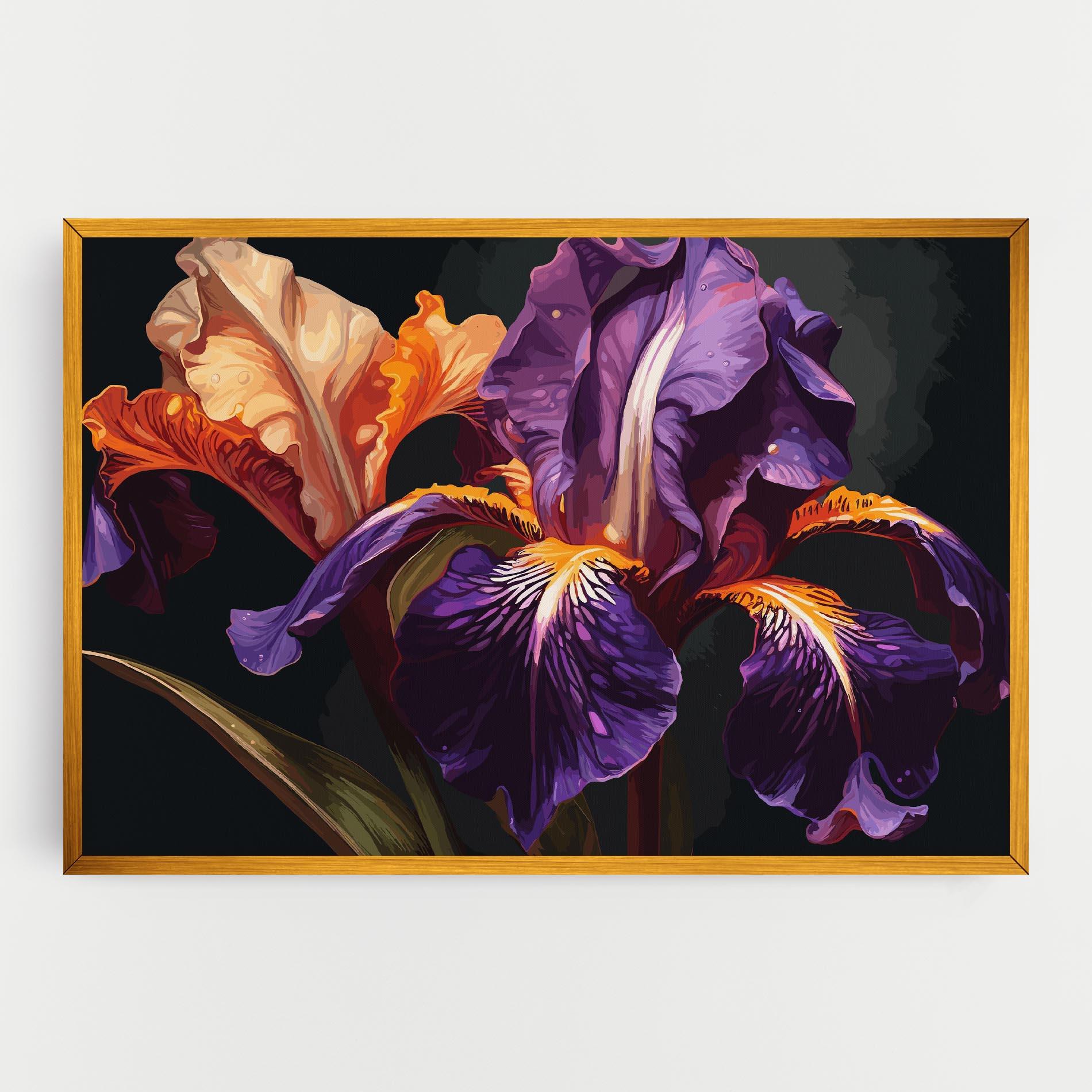 Картина на платно Purple Orange Iris mockup 0