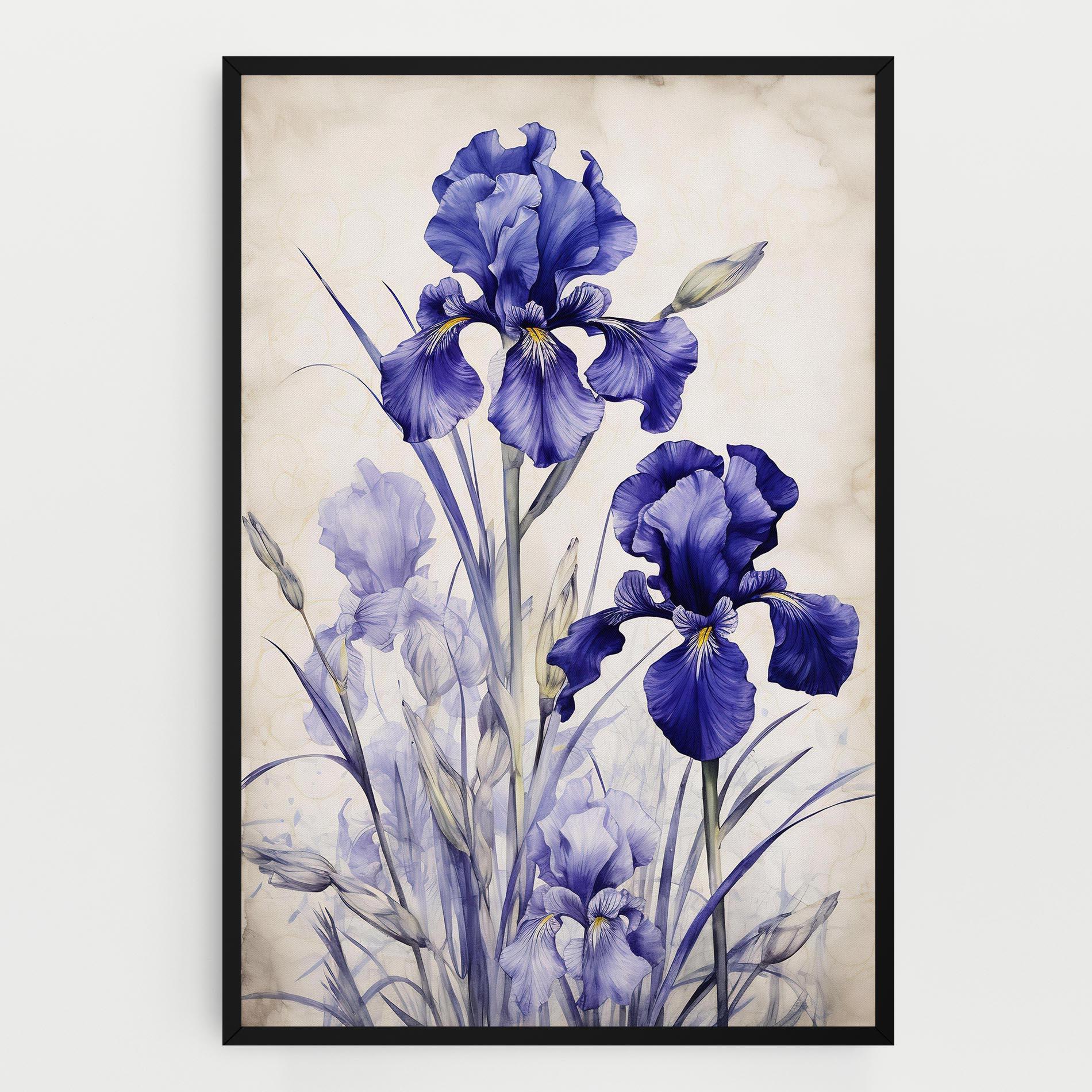 Картина на платно Irises Painting mockup 0