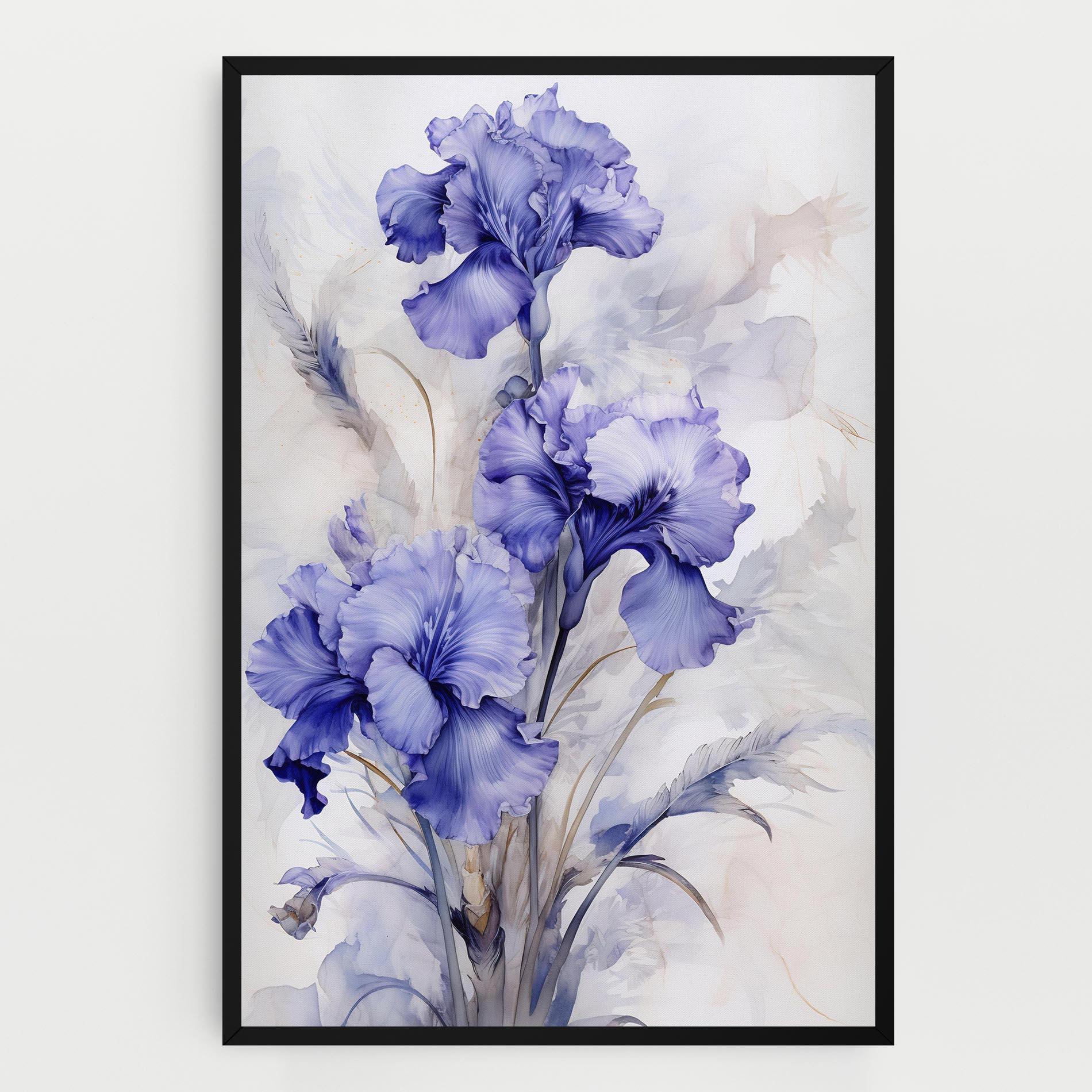 Картина на платно Purple Iris Painting mockup 0